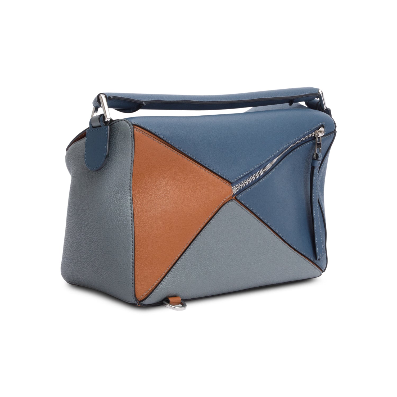 Loewe Tricolor Calfskin Leather Medium Puzzle Bag w/ Strap