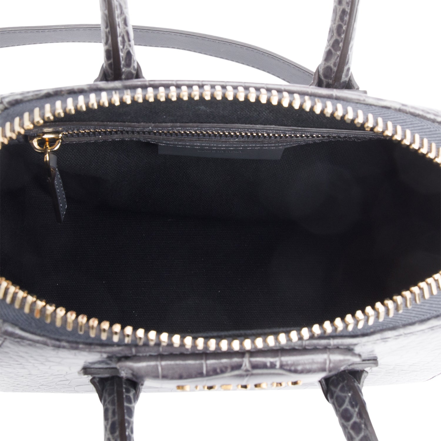 Givenchy Grey Croc Embossed Leather Mini Antigona Bag w/ Strap