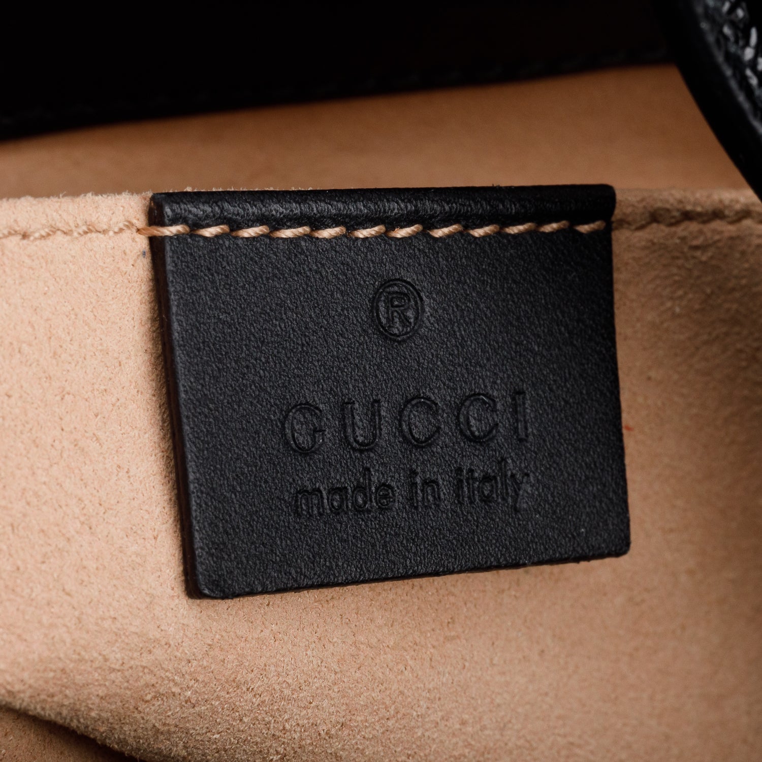 Gucci Red Suede Black Patent Leather Web Ophidia Small Bucket Bag