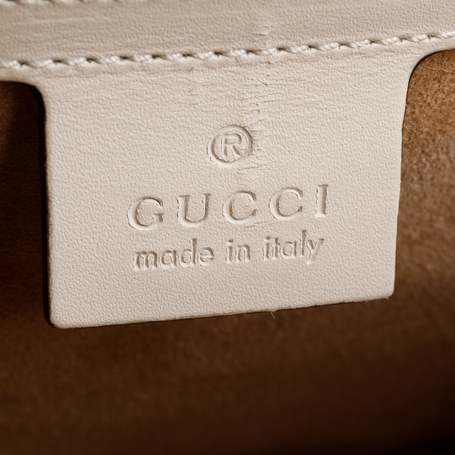 Gucci White Calfskin Leather Small Sylvie Handle Bag w/ Straps