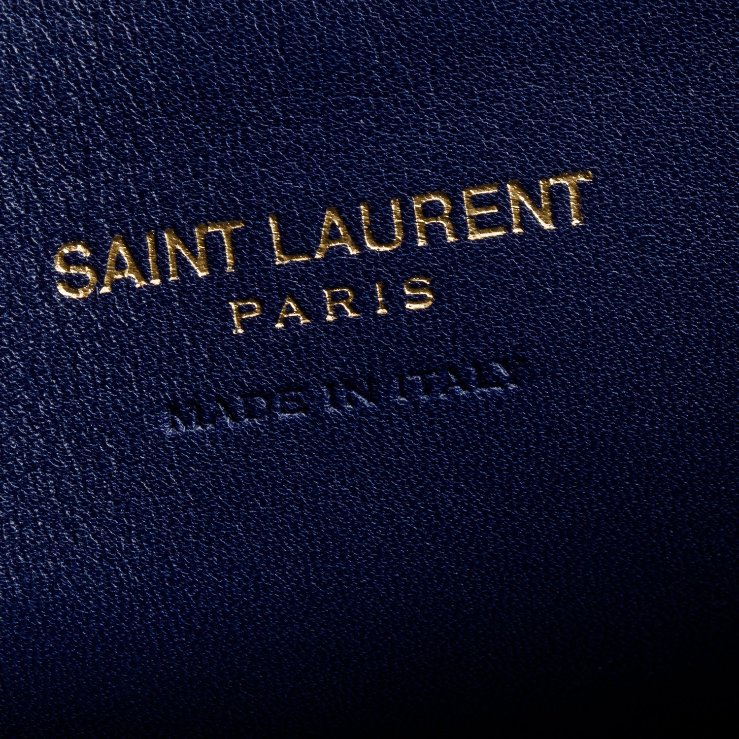 Saint Laurent Blue Leather Medium Chyc Cabas Tote Bag