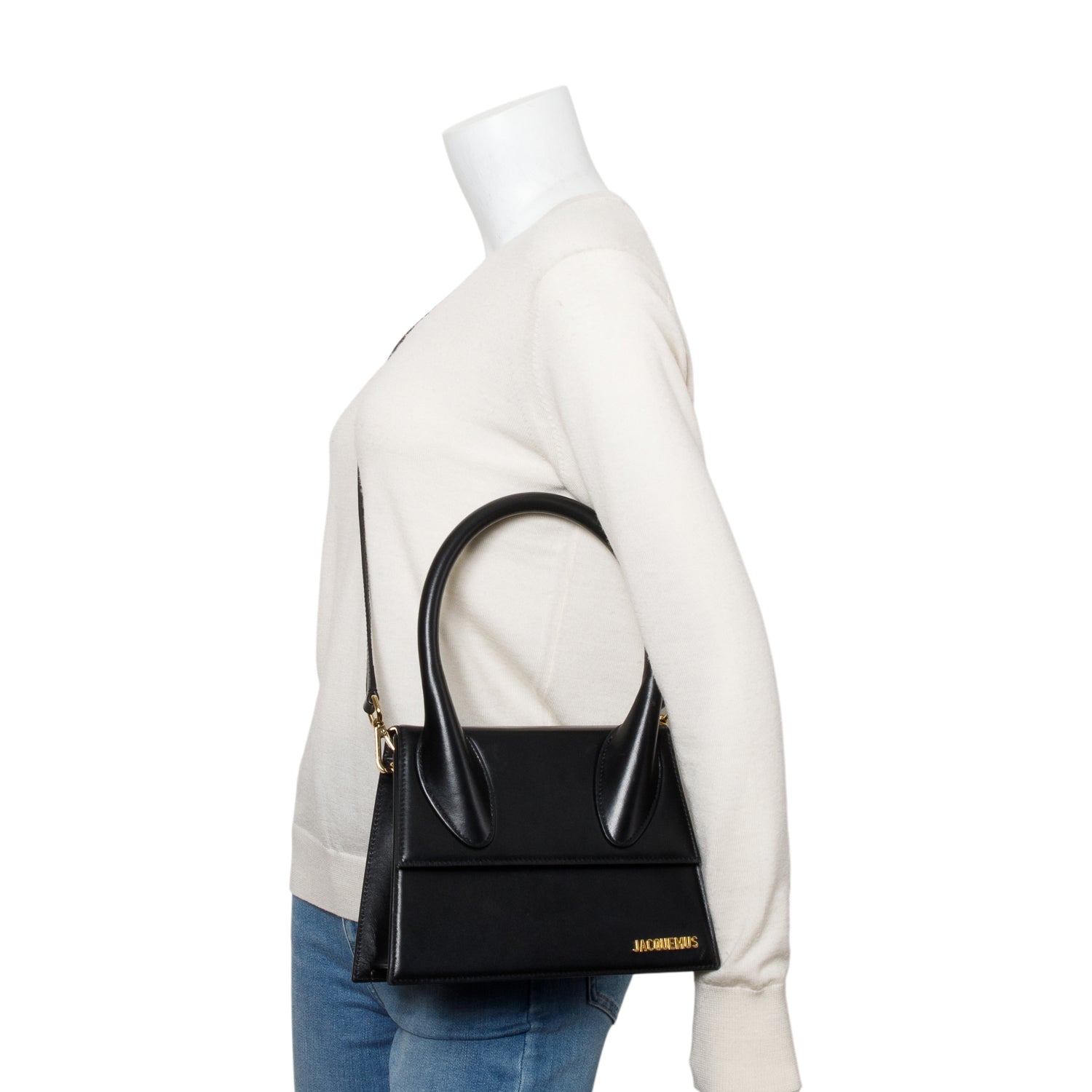 Jacquemus Black Leather Le Grand Chiquito Bag