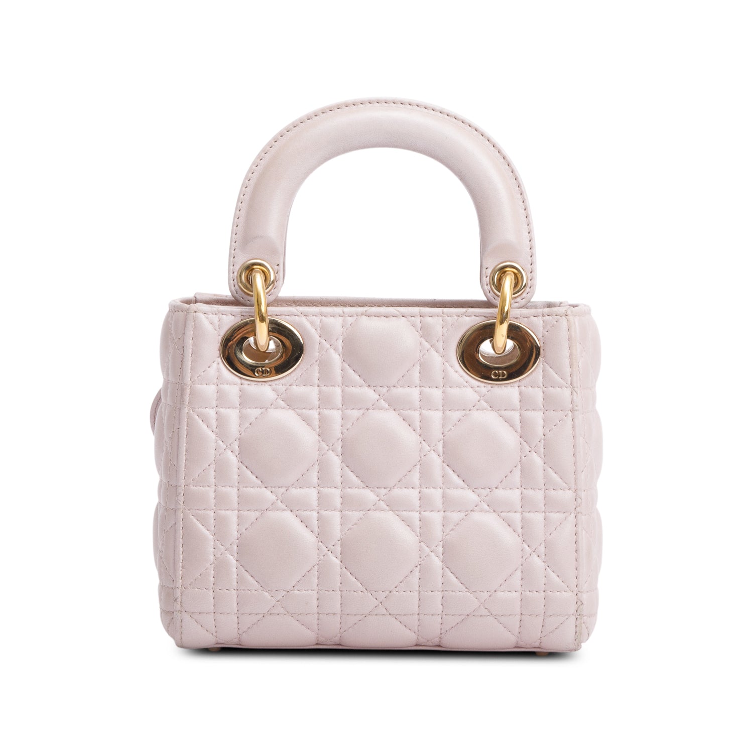 Christian Dior 2020 Pink Cannage Leather Mini Lady Dior Bag w/ Strap