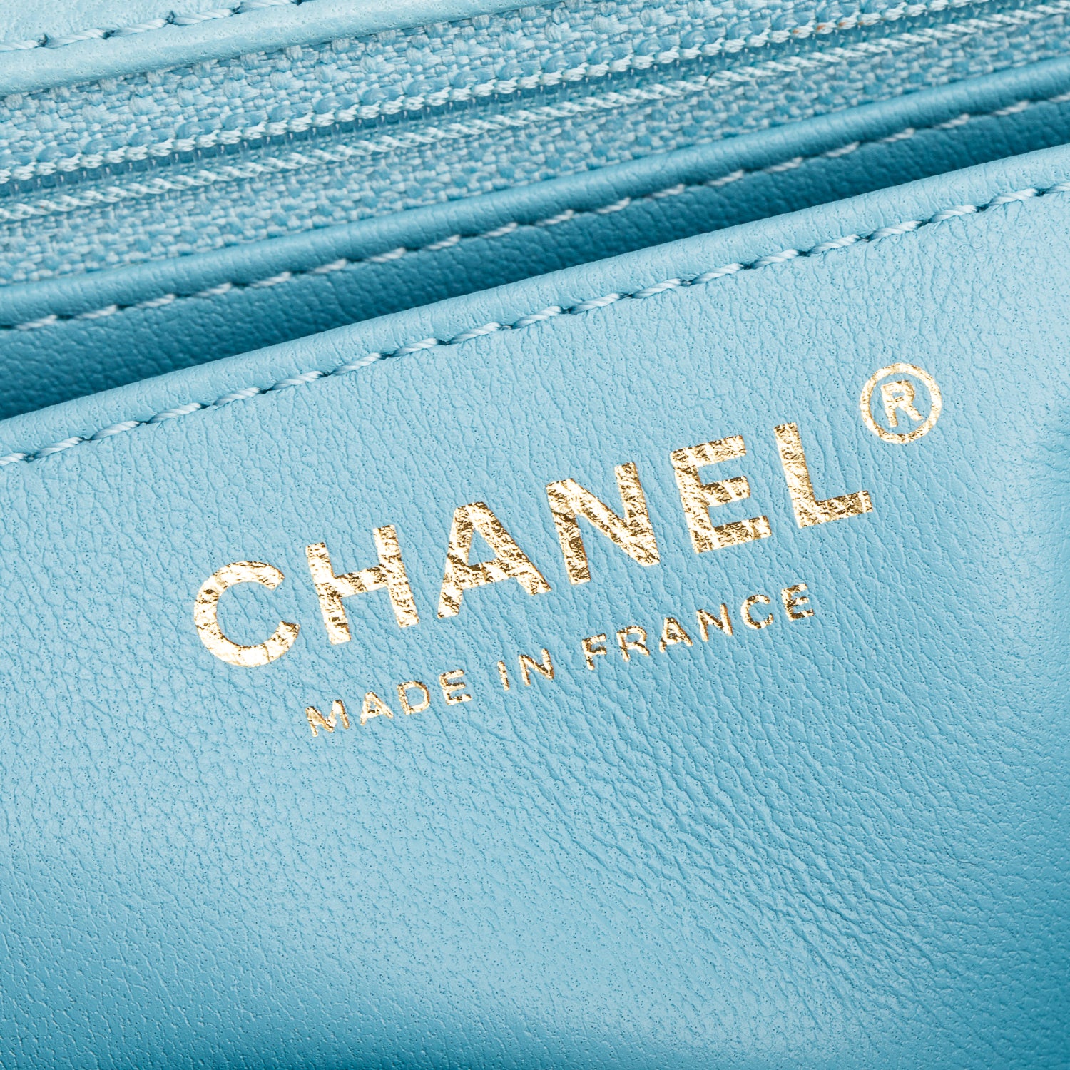 Chanel Turquoise Quilted Lambskin Leather Rectangular Mini Crystal Top Flap Bag w/ Box