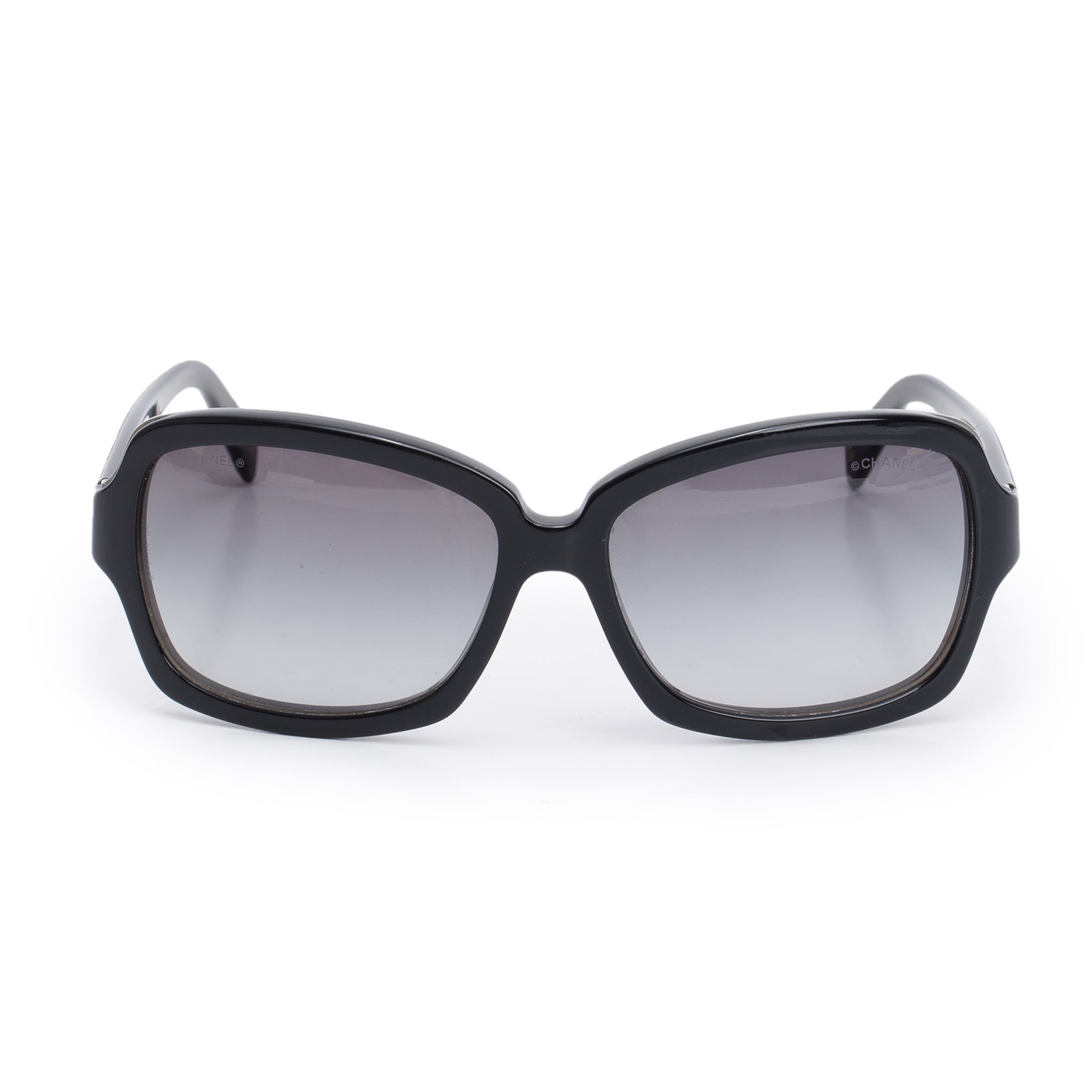 Chanel 5143 Black Acetate CC Square Sunglasses w/ Case – OLIVER'S