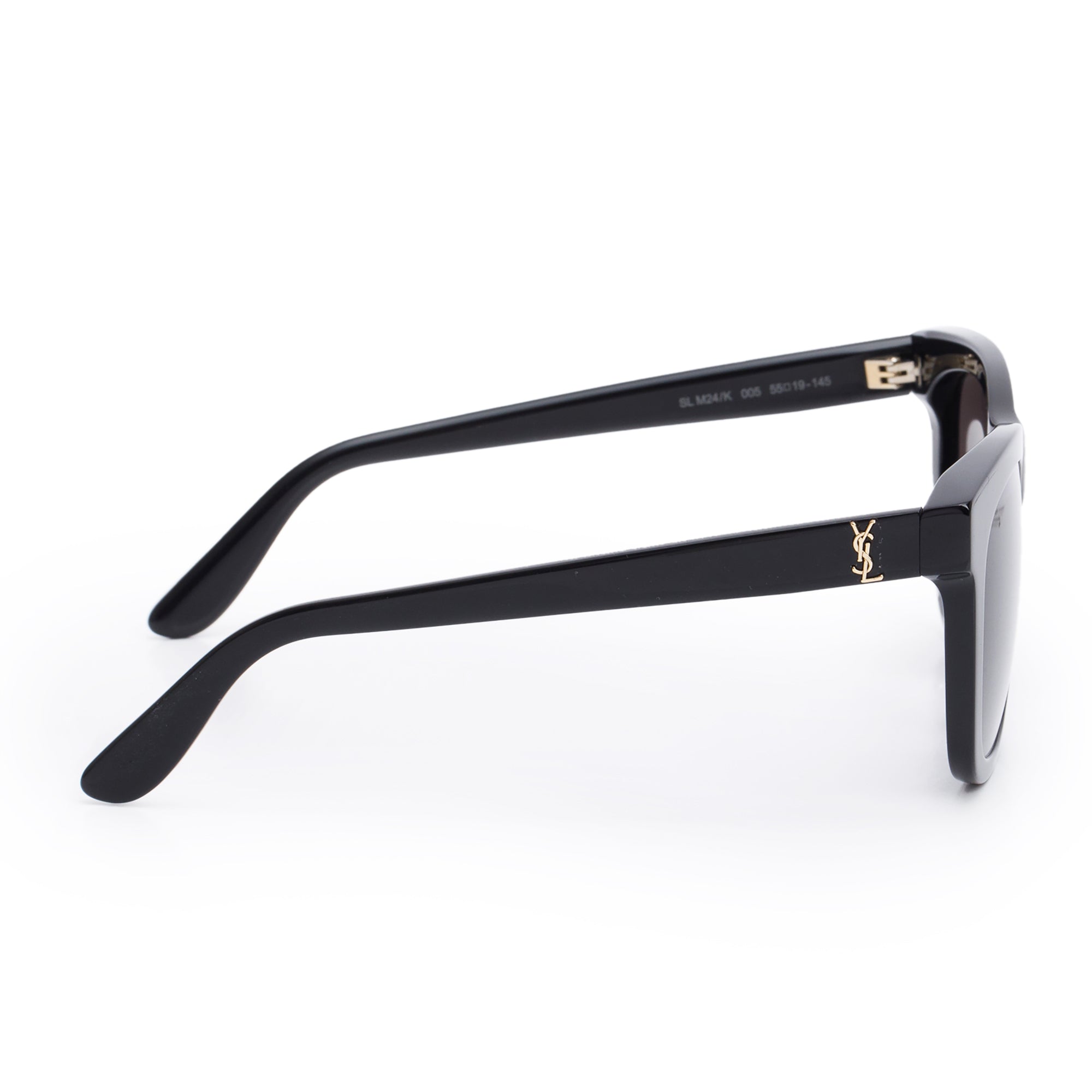 Saint Laurent SL M24/K Black Acetate Oversize Square Sunglasses w/ Case