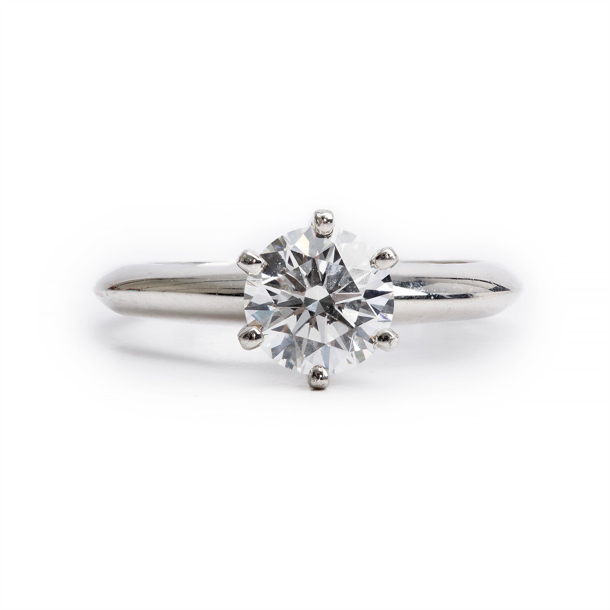 Tiffany & Co. Platinum 1.15 ct. Diamond Solitaire Engagement Ring, Size 5.5 w/ Box