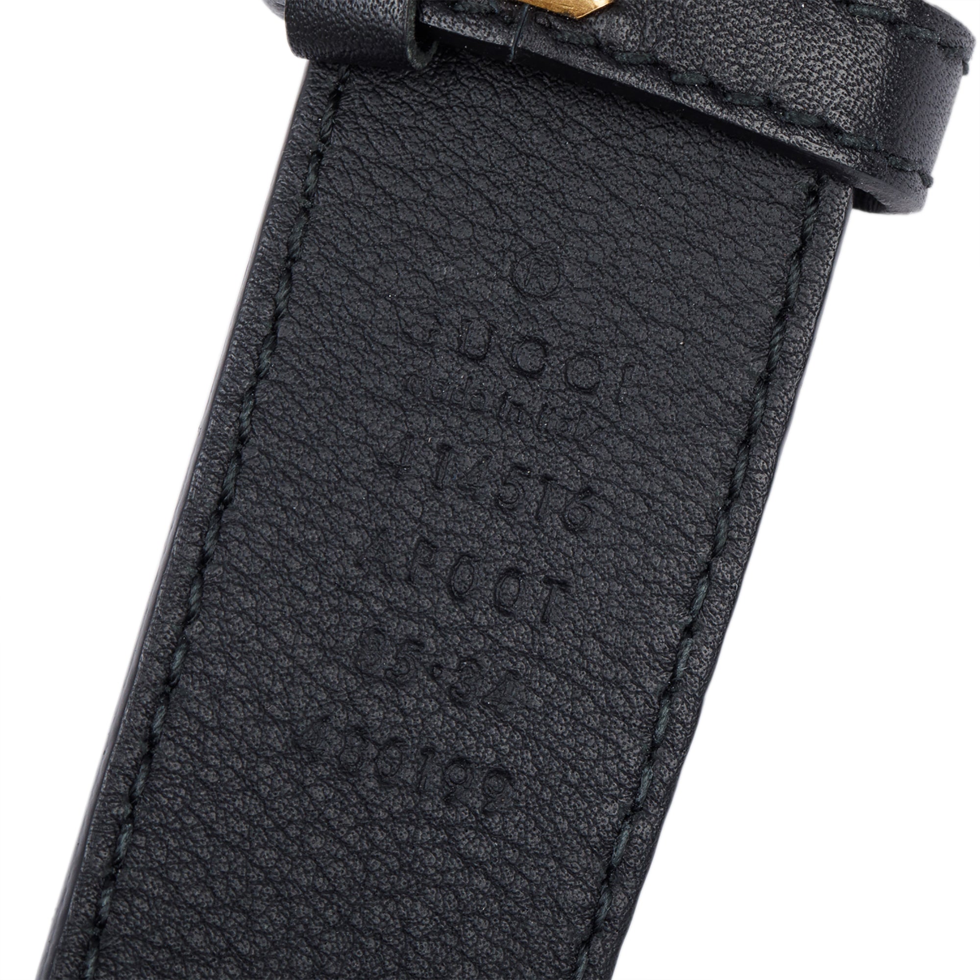 Gucci 2015 Re-Edition Black Wide Leather Belt, 80 32