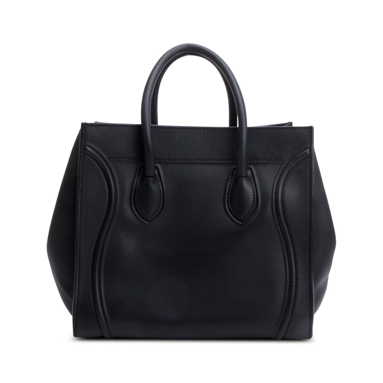 Celine Black Calfskin Leather Medium Phantom Luggage Tote