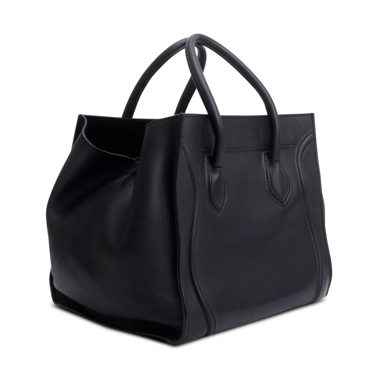 Celine Black Calfskin Leather Medium Phantom Luggage Tote