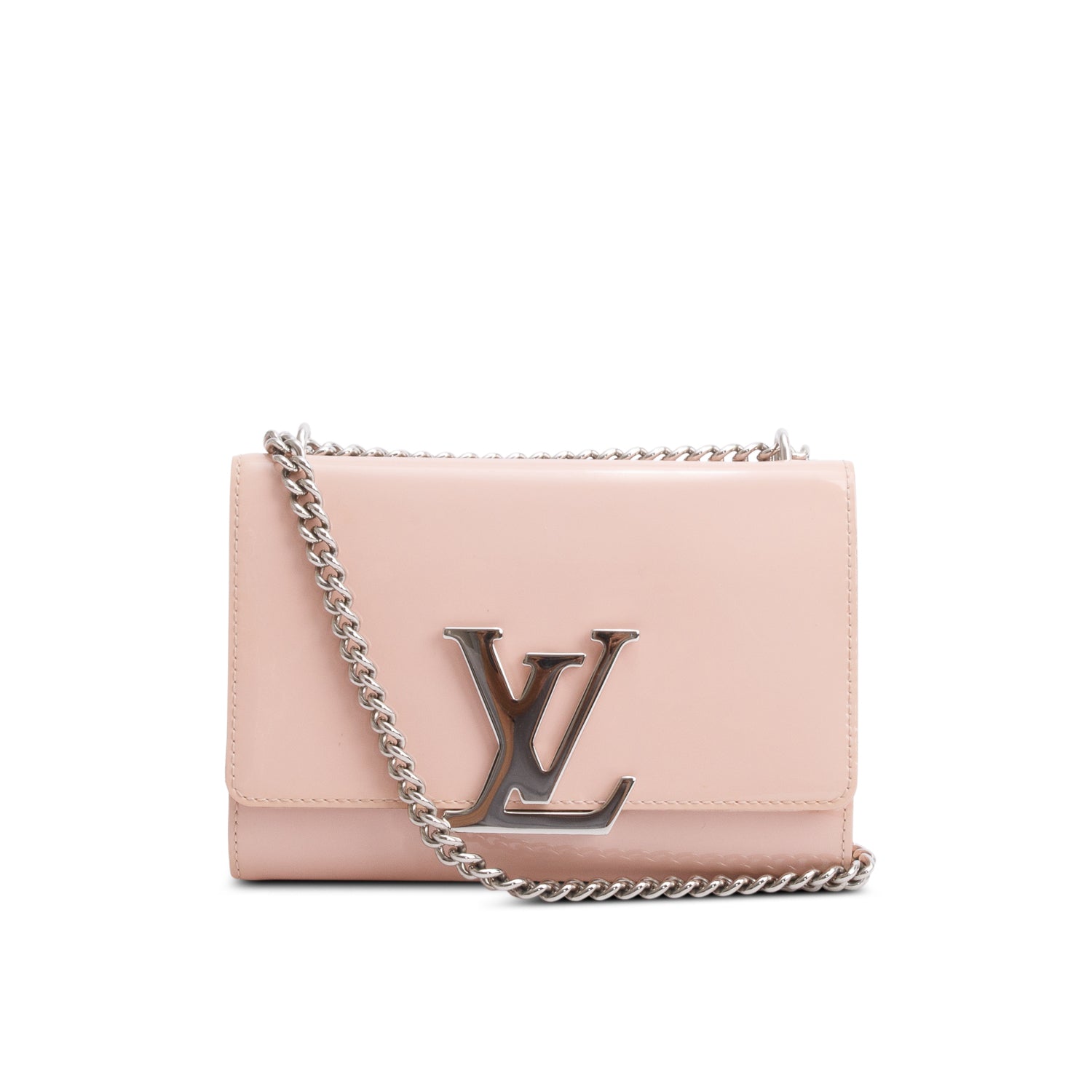 Louis Vuitton Pink Vernis Louise Chain Clutch MM