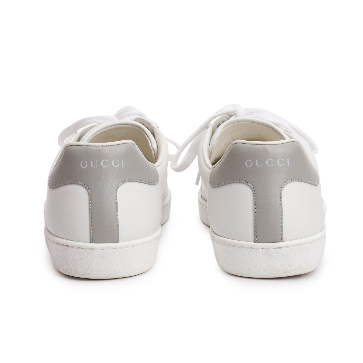 Gucci White Leather Perforated  Interlocking G Men's Ace Sneakers, Size 9 w/ Box