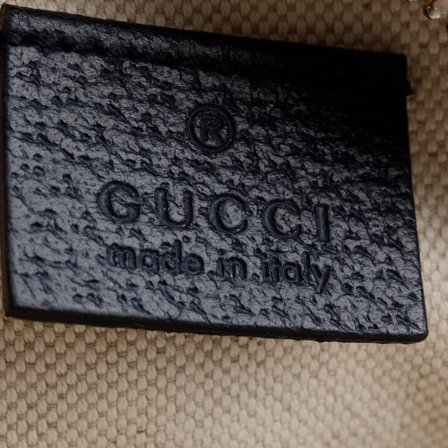 Gucci Pink GG Canvas Navy Leather Mini Round Crossbody Bag