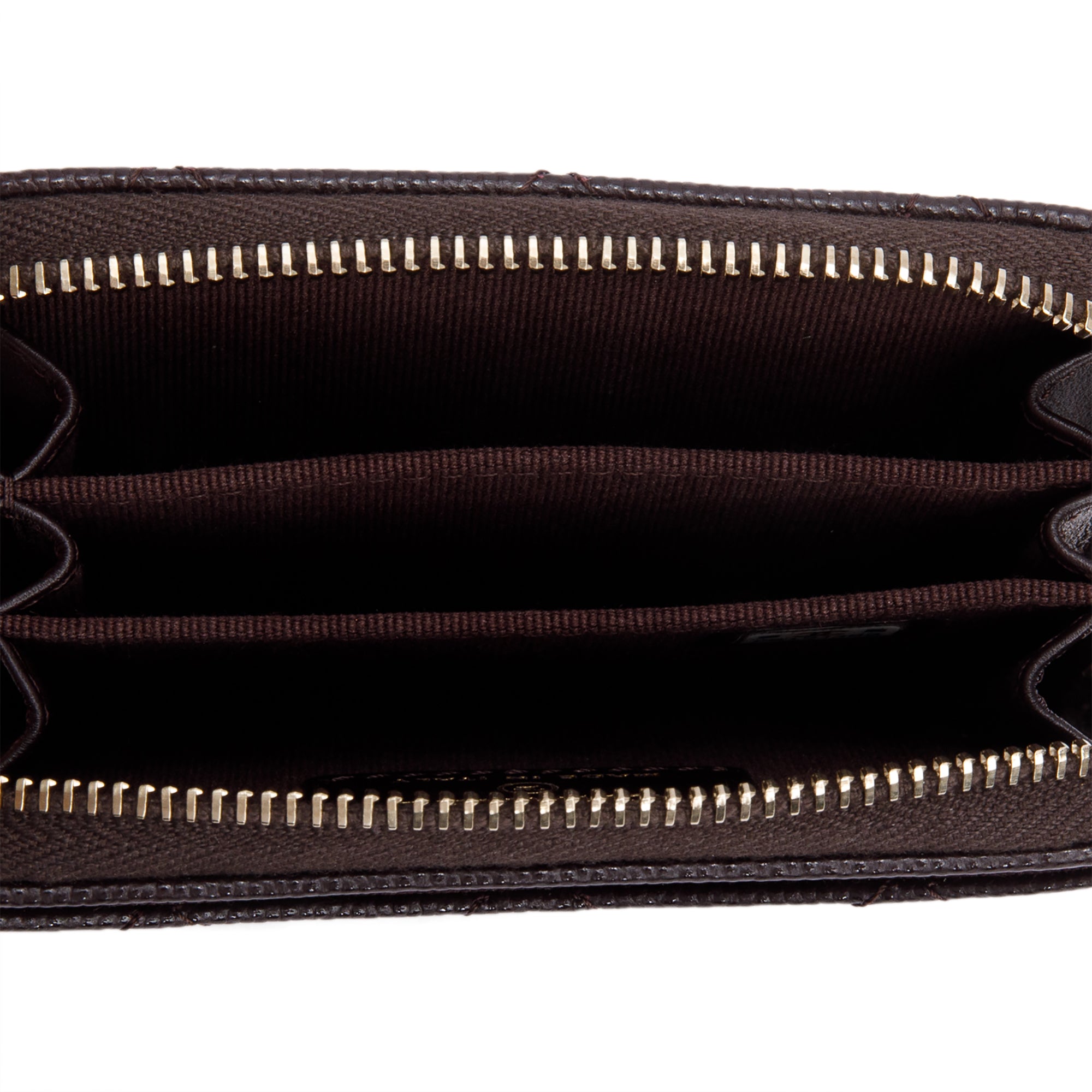 Chanel Brown Caviar Leather Classic Zipped Coin Purse w/ Box