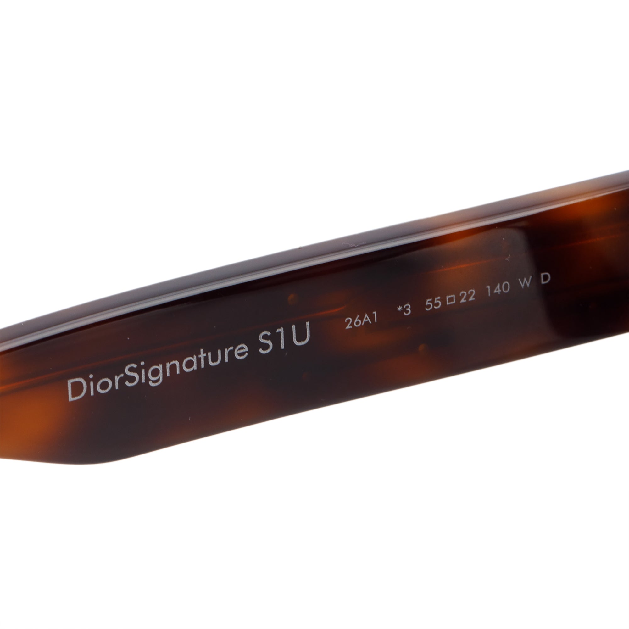 Christian Dior Brown Tortoise Acetate DiorSignature S1U Oversized Sunglasses w/ Case