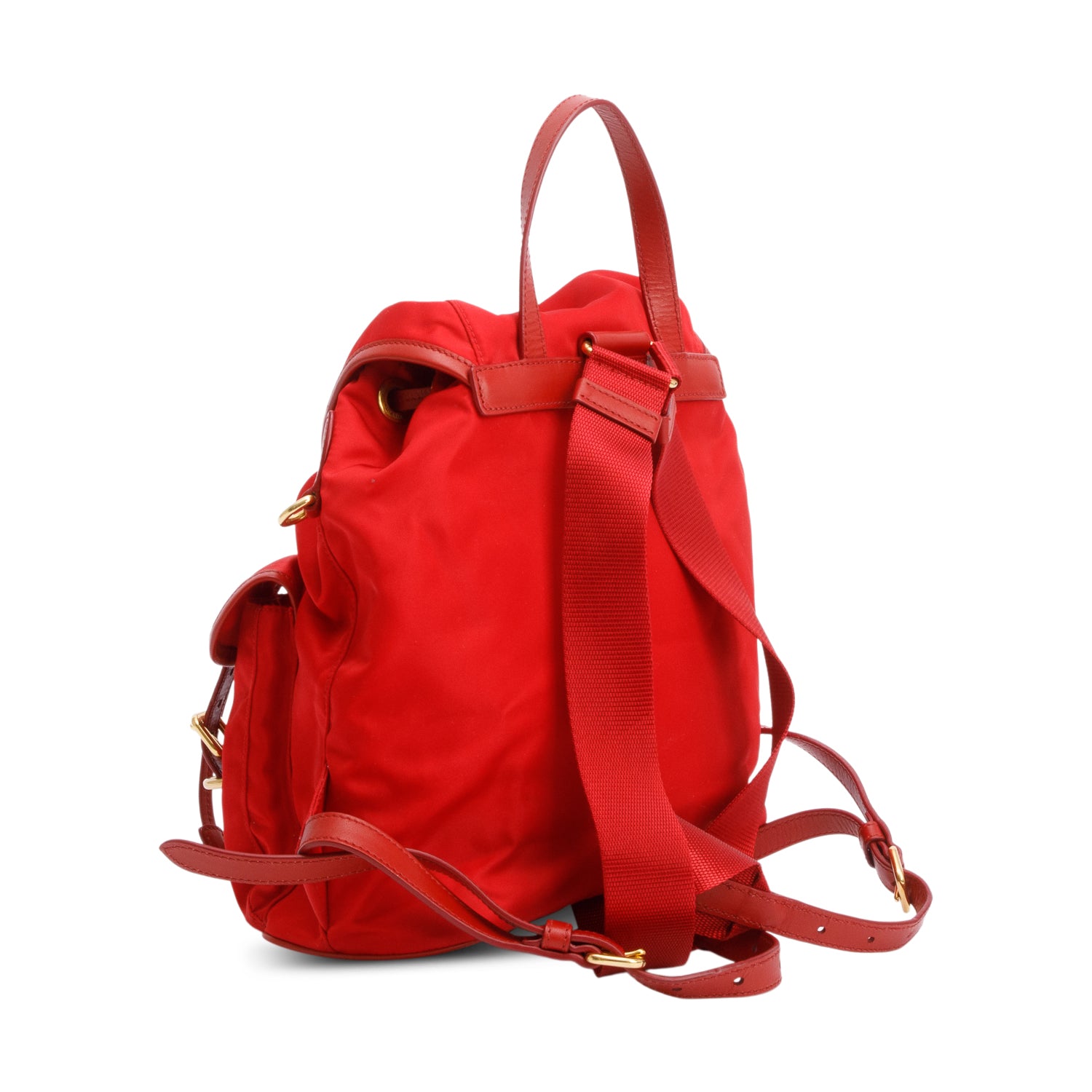 Prada Red Tessuto Nylon Drawstring Backpack