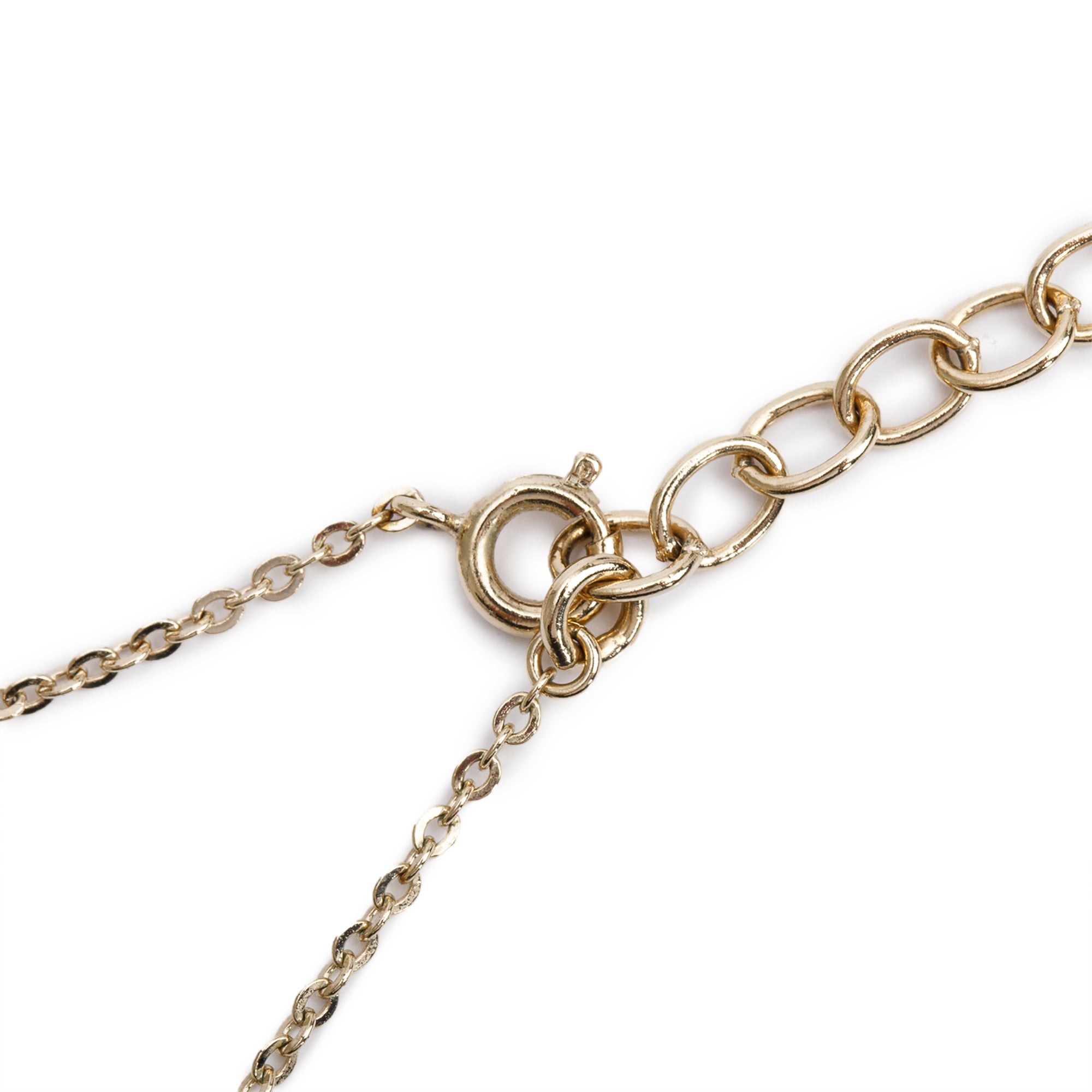 Christian Dior Gold Plated Crystal Logo Pendant Necklace