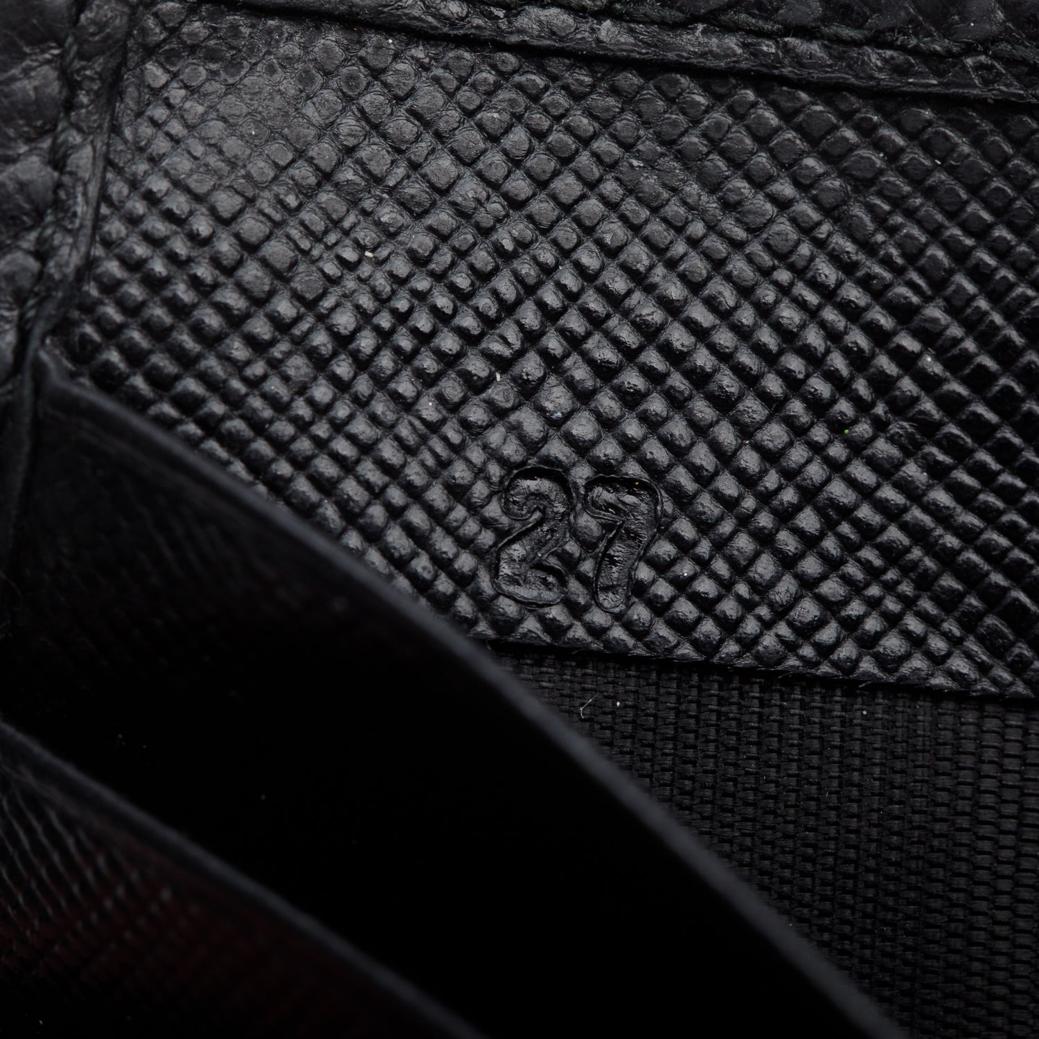 Prada Black Saffiano Metal Money Clip Bifold Wallet