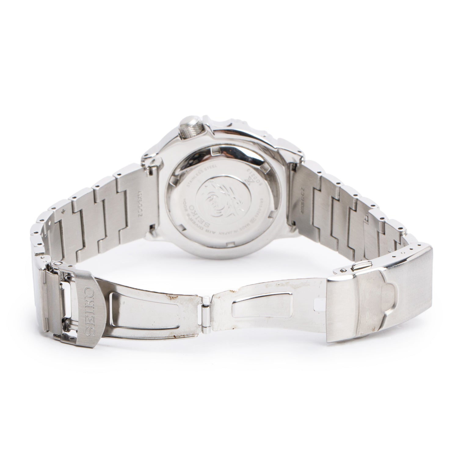 Seiko Stainless Steel Prospex Diver's 200M 42 MM Automatic Watch Navy Dial w/ Box & Extra Strap