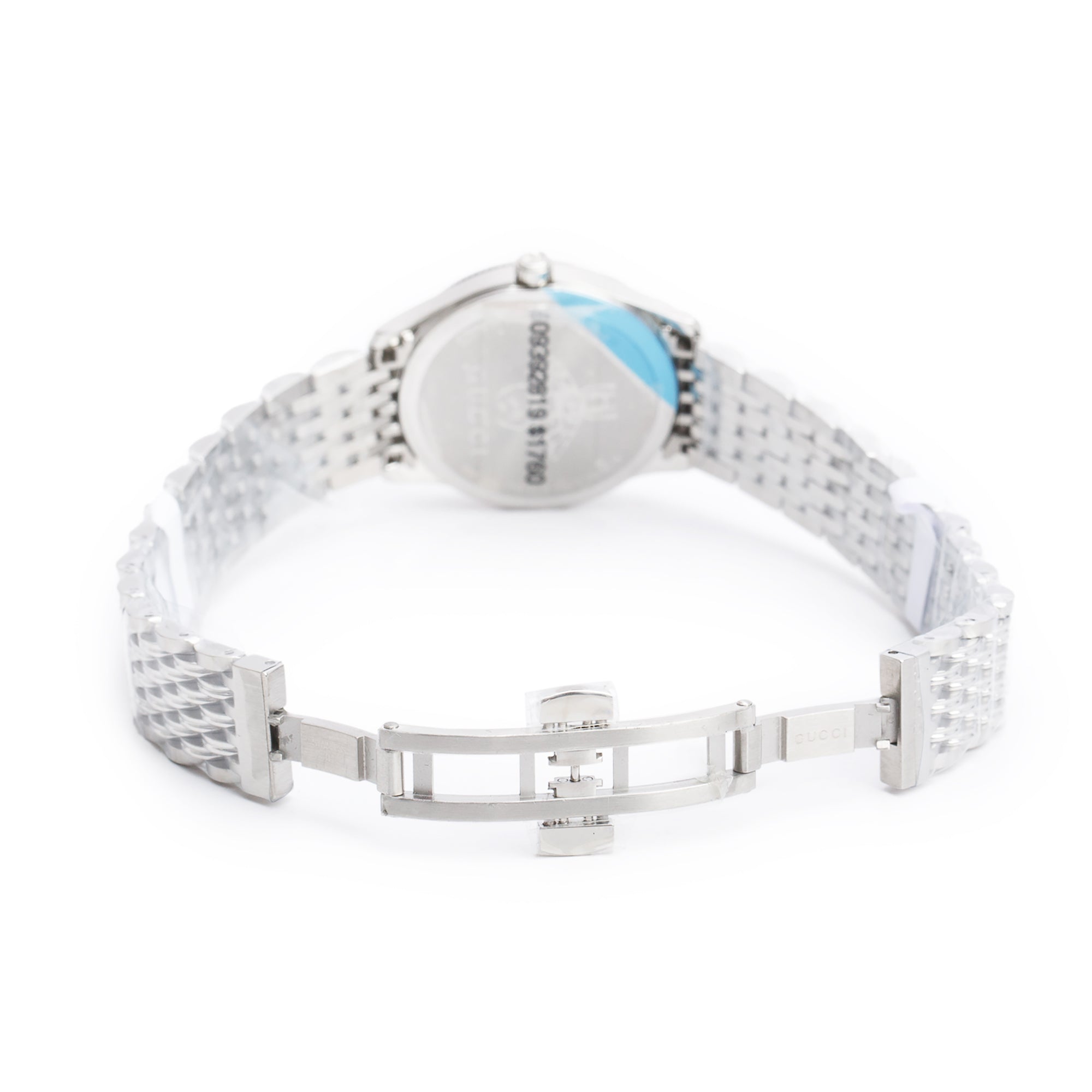 Gucci Stainless Steel G-Timeless 29 MM Quartz Watch Slim Black Bee Dial w/ Box YA1265020