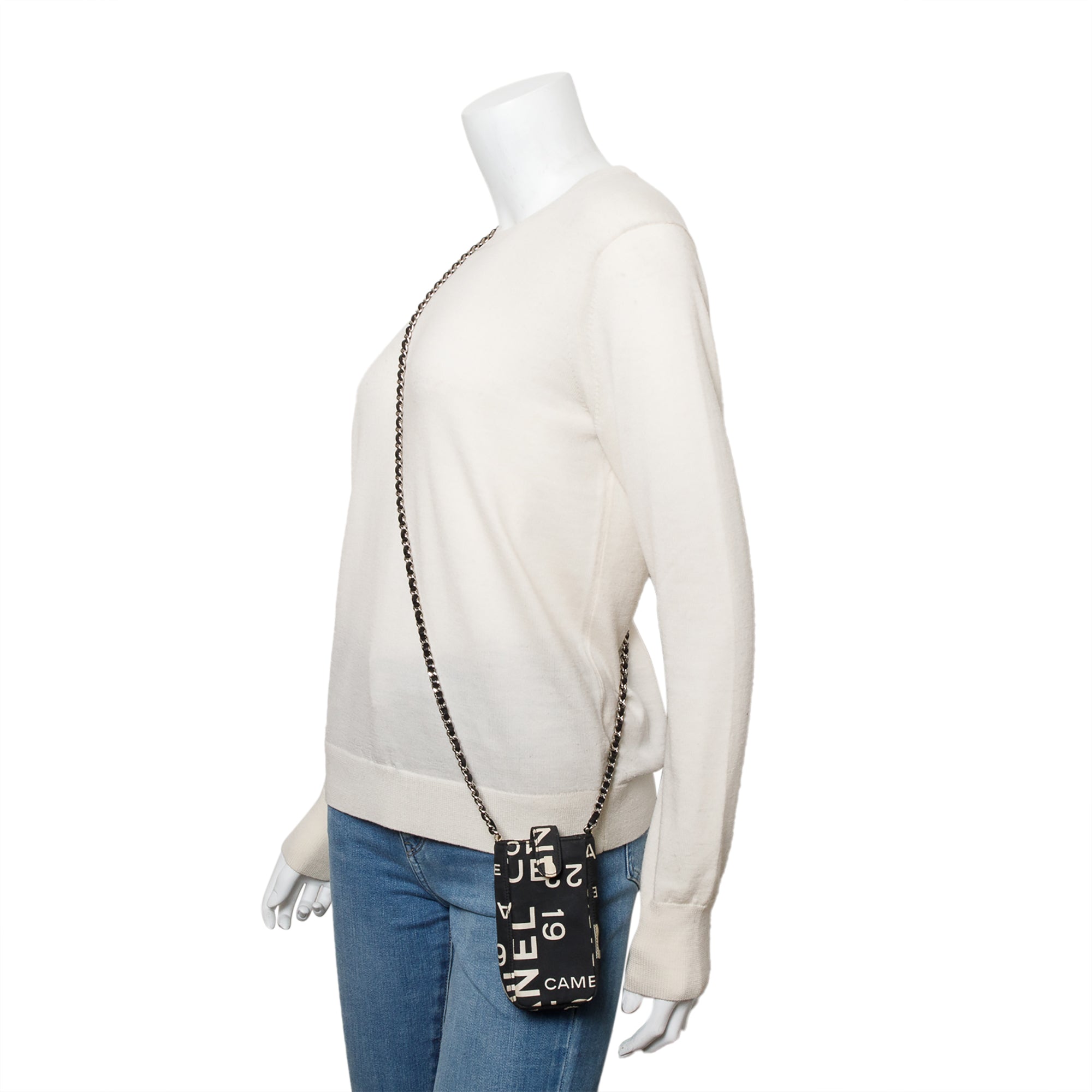 Chanel Black Canvas Rue 31 Cambon Crossbody Phone Holder