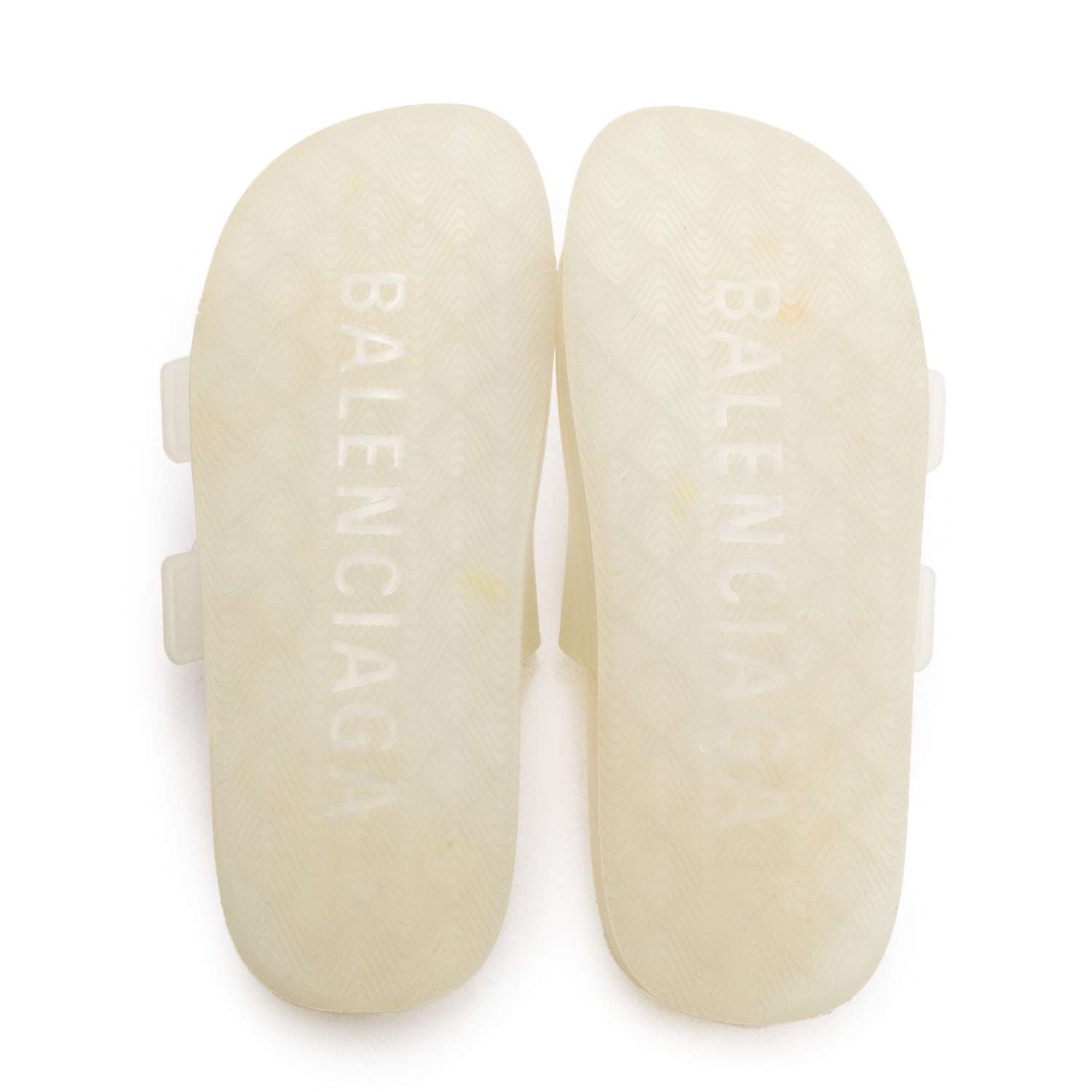 Balenciaga White Transparent Rubber Jelly Mallorca Sandals, Size 37