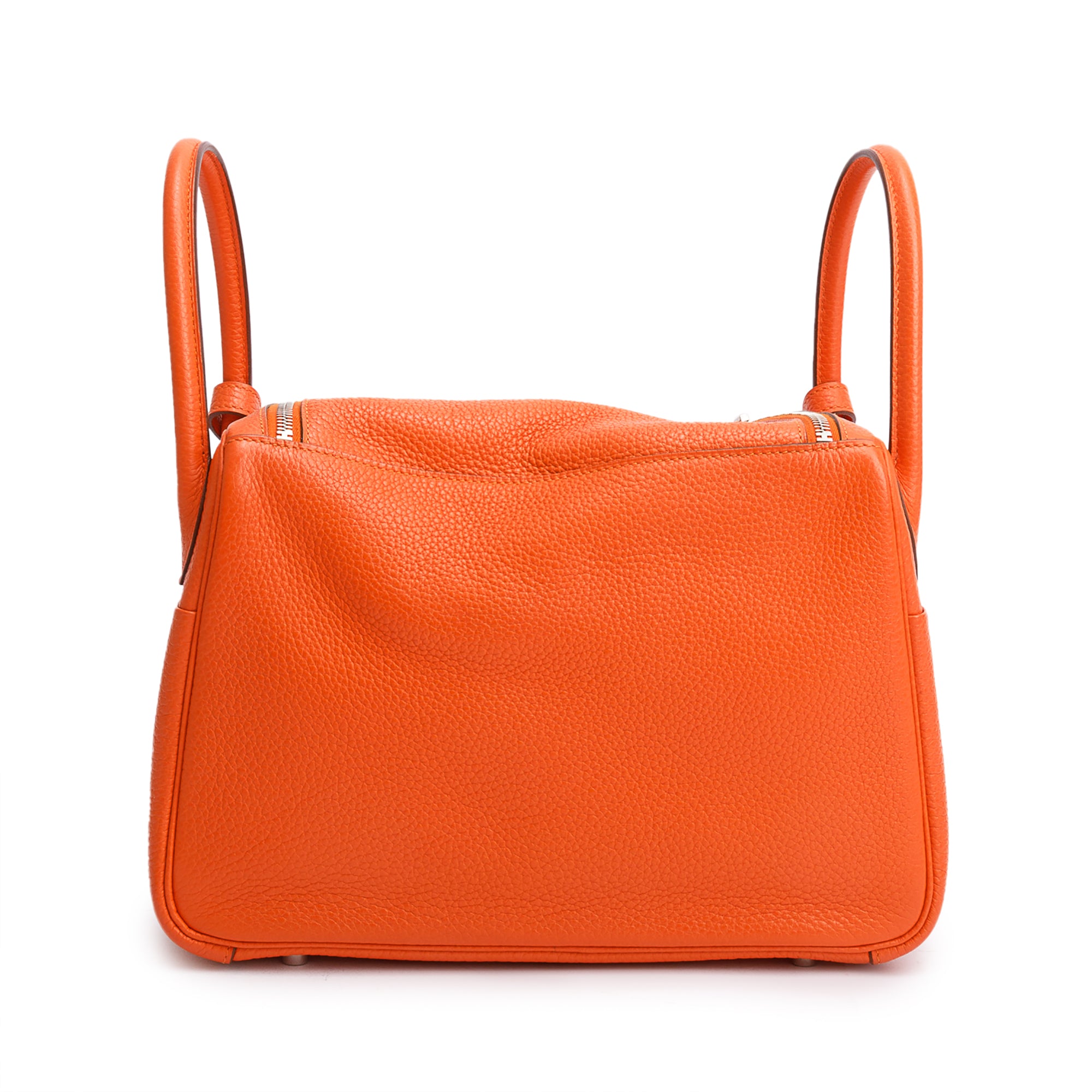 Hermes Feu Taurillon Clemence Leather Lindy 30 w/ Box & Receipt