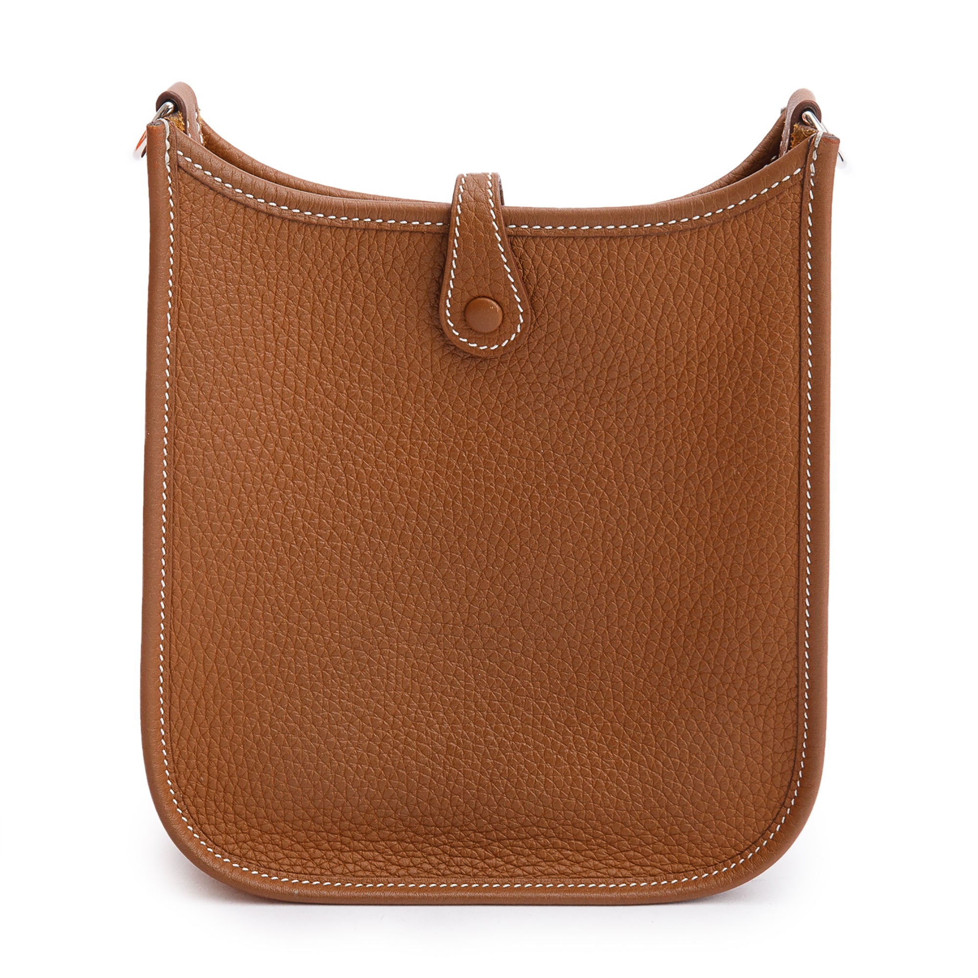 Hermes 2022 Gold Taurilon Clemence/Sangle Wool Amazone Evelyne TPM 16 w/ Box & Receipt