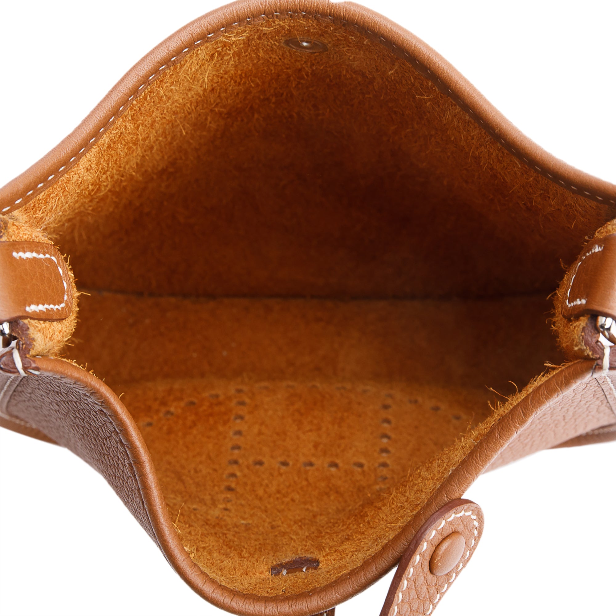 Hermes 2022 Gold Taurilon Clemence/Sangle Wool Amazone Evelyne TPM 16 w/ Box & Receipt