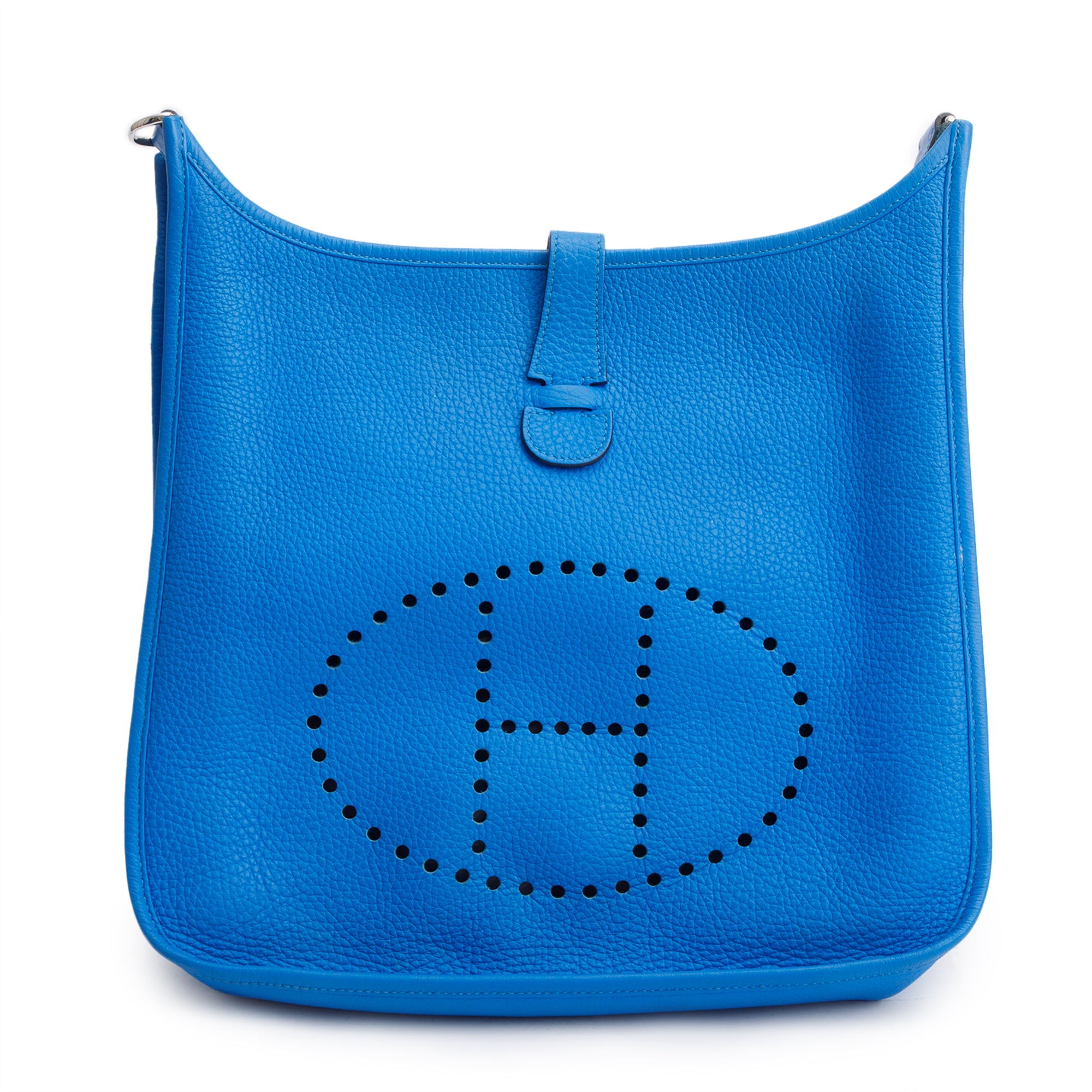 Hermes Bleu Hydra Taurillon Clemence Evelyne III 29 Bag