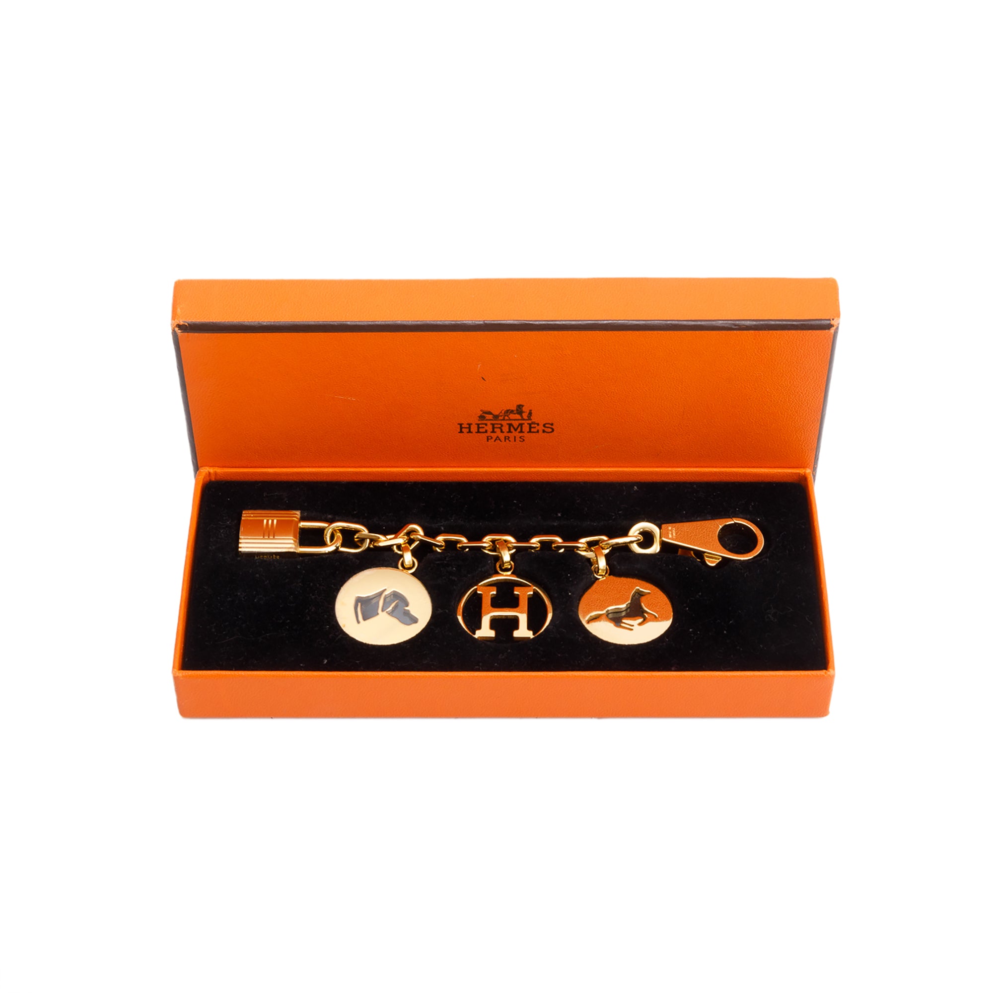 Hermes Yellow Gold Plated Breloque Olga Bag Charm w/ Box – OLIVER'S