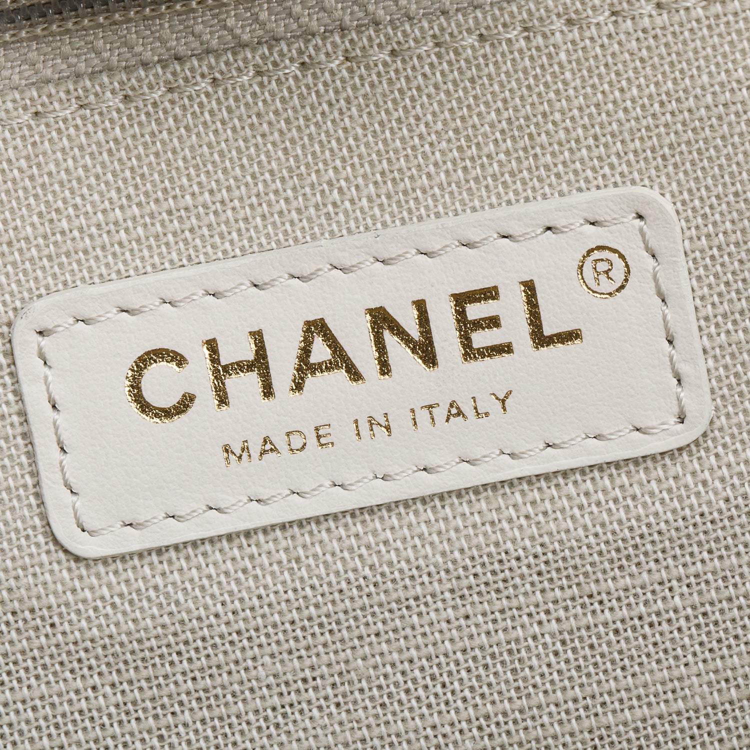 Chanel 2023 Blue Cotton Large Deauville Tote w/ Pouch