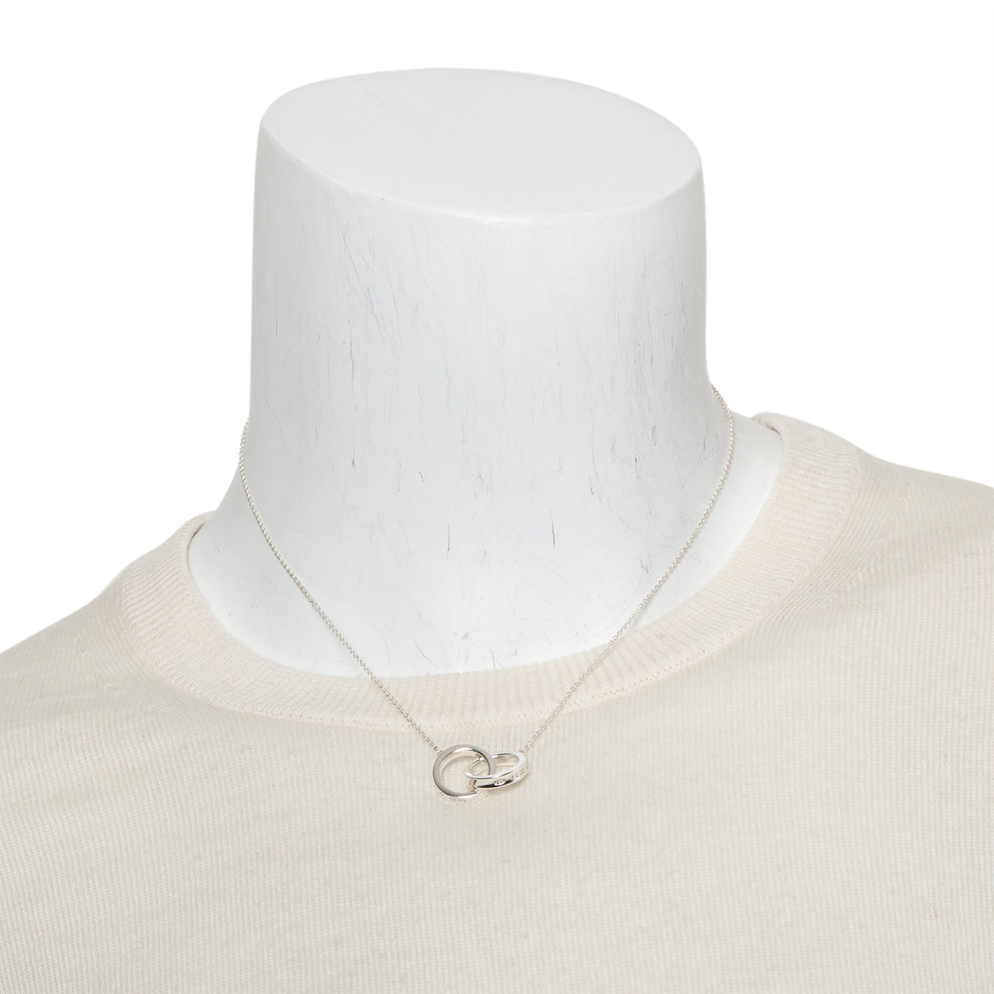 Tiffany & Co. Sterling Silver Small 1837 Interlocking Circles Pendant Necklace