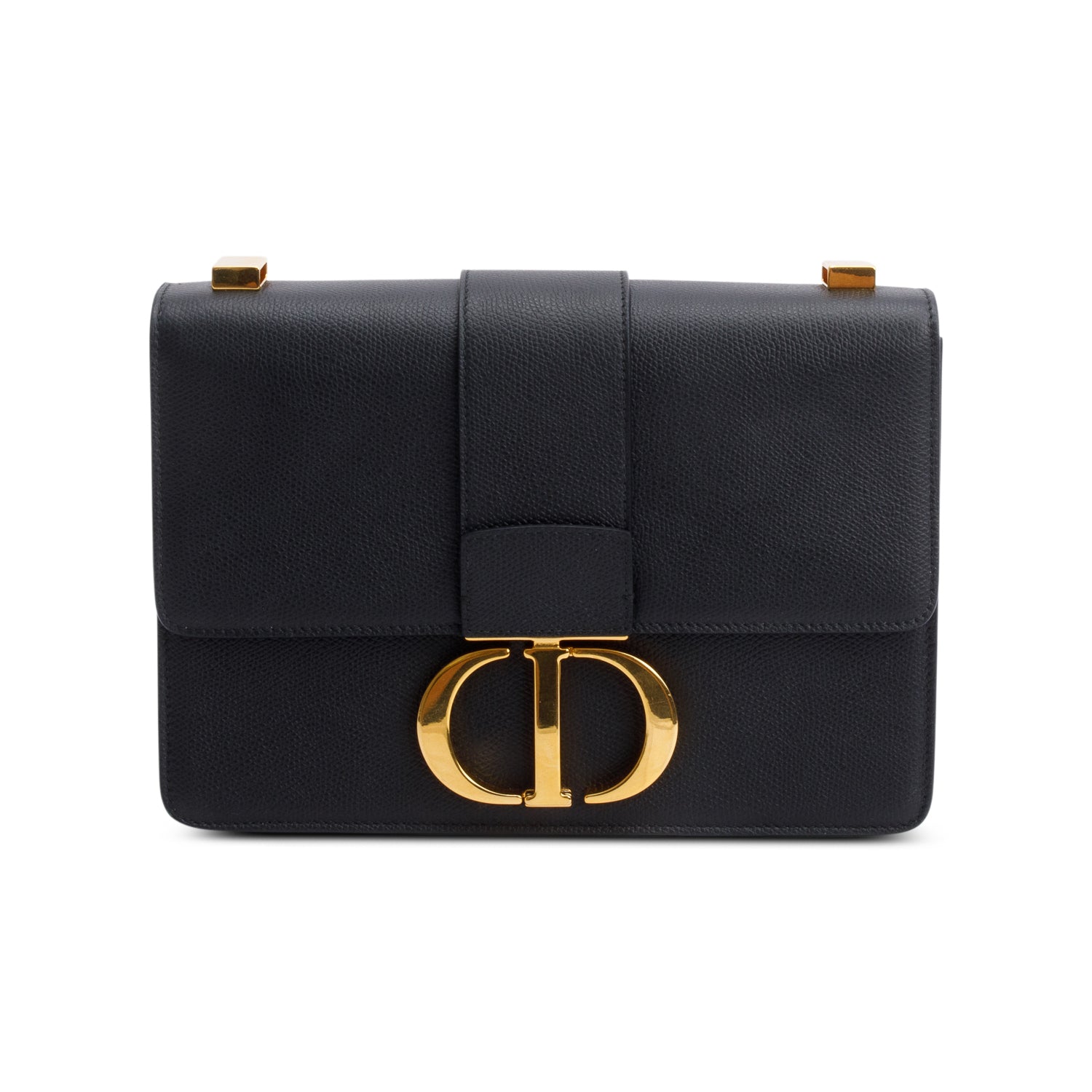 Christian Dior Black Leather Medium 30 Montaigne Bag w/ Box