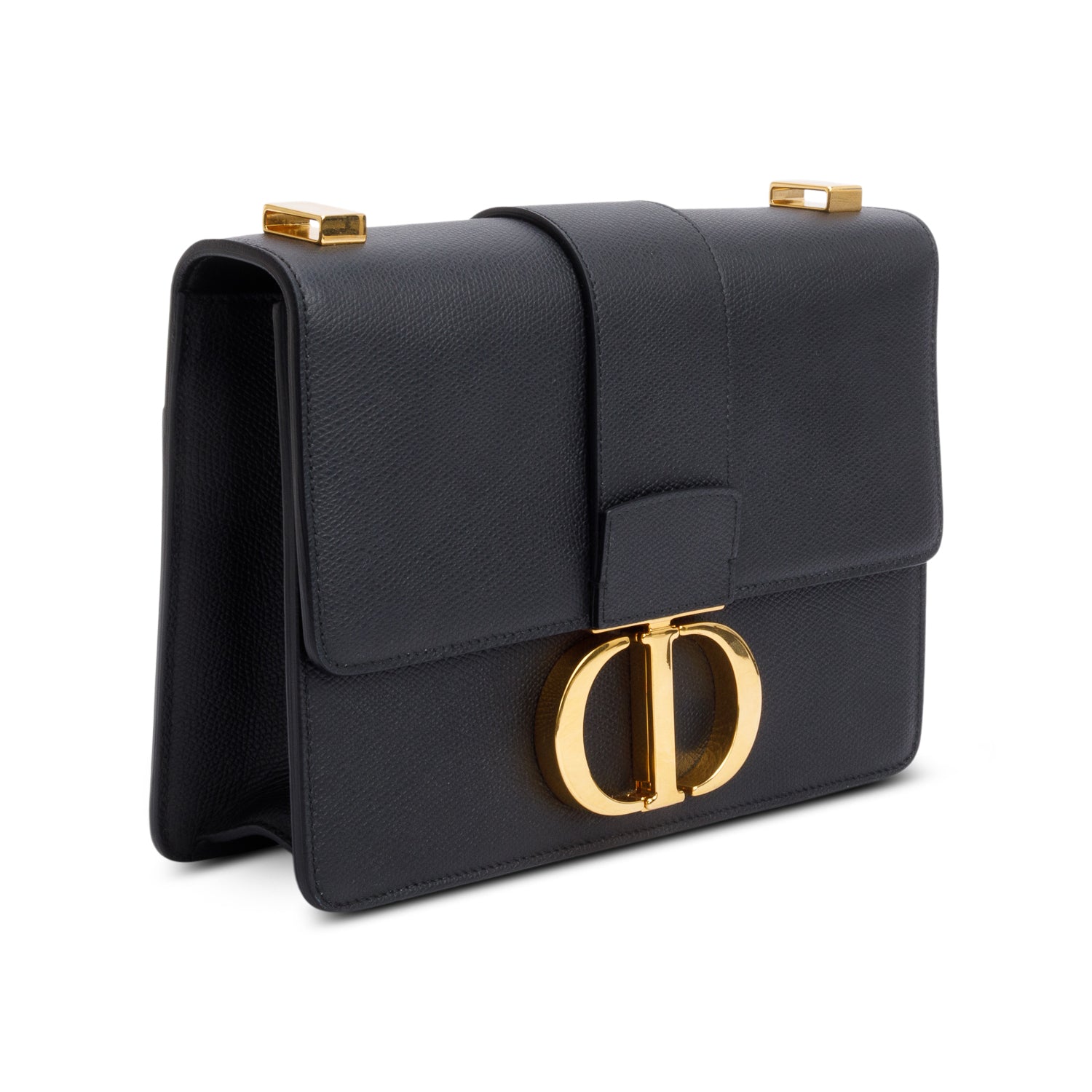 Christian Dior Black Leather Medium 30 Montaigne Bag w/ Box