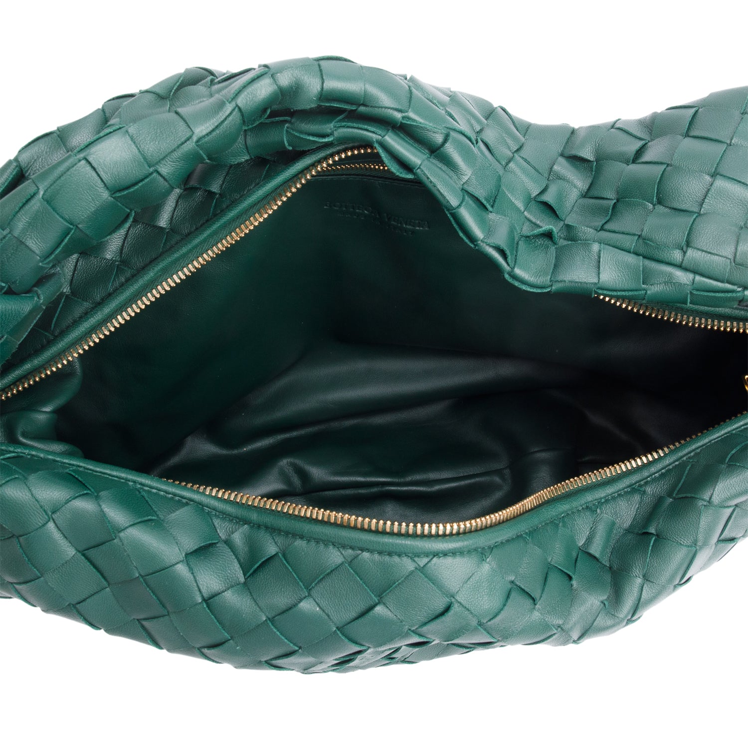Bottega Veneta Green Intrecciato Leather Classic Jodie Hobo Bag
