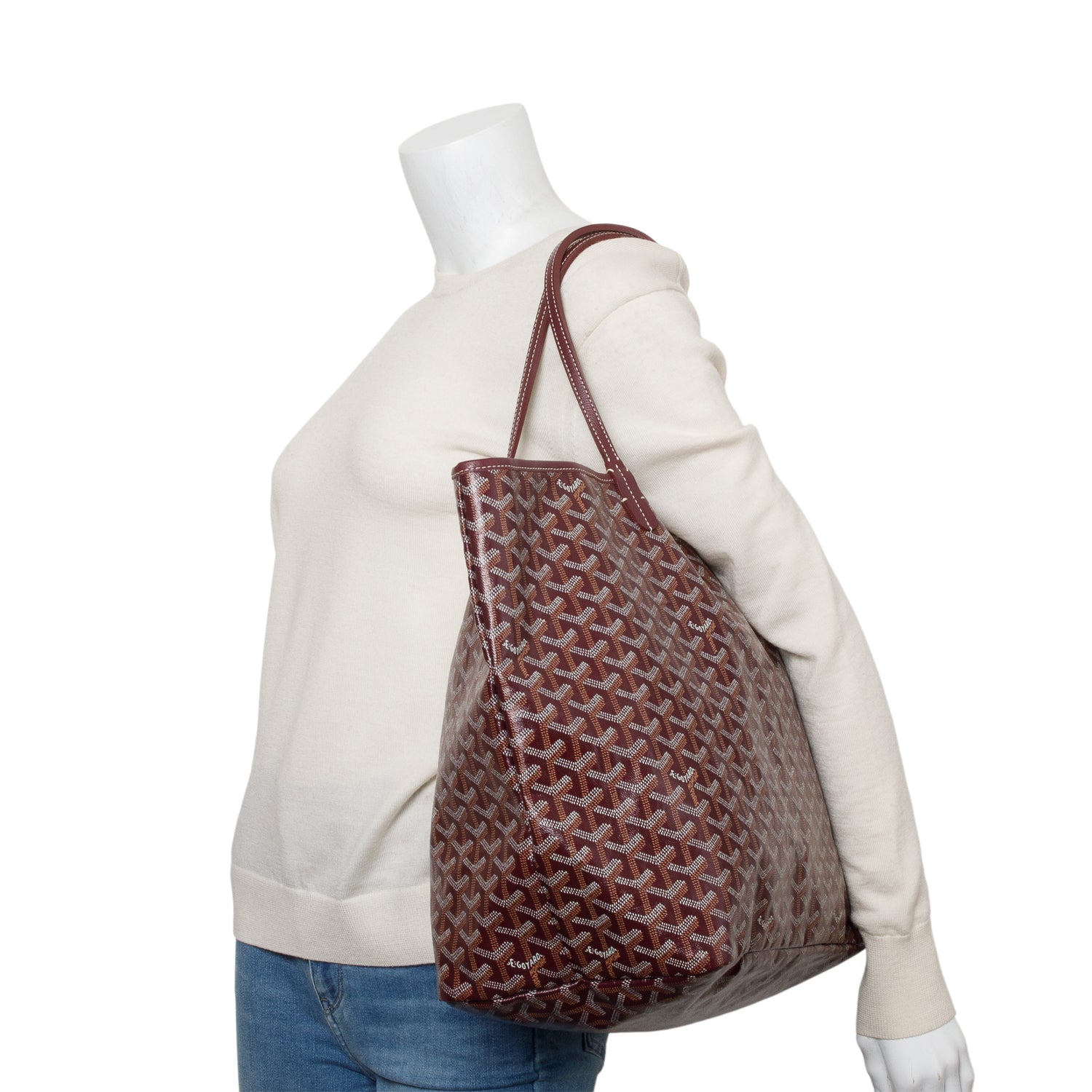 Goyard Burgundy Monogram Saint Louis GM w/ Pouch