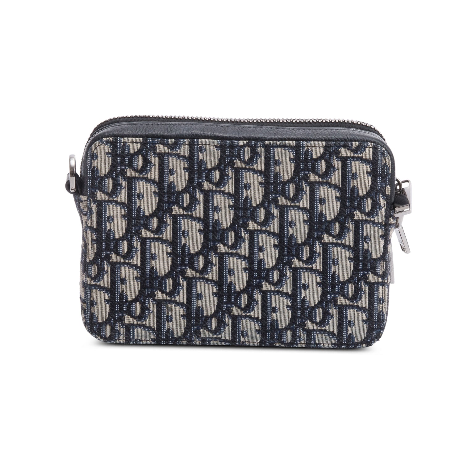 Christion Dior 2020 Oblique Jacquard Zipped Pouch Crossbody w/ Box & Strap