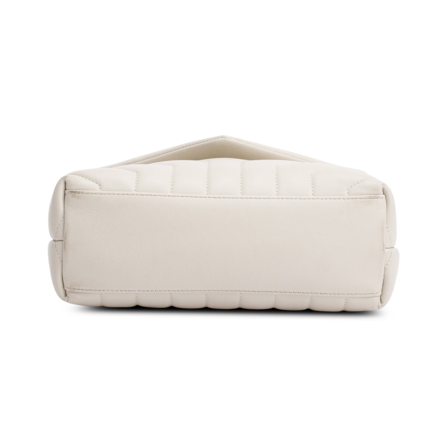 Saint Laurent 2022 White Y Quilted Leather Small Loulou Shoulder Bag