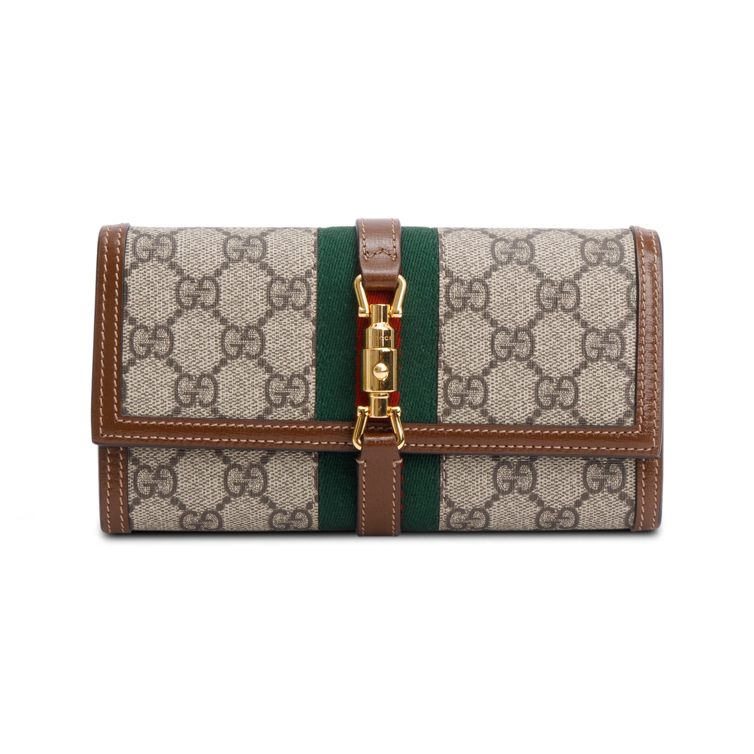 Gucci GG Supreme Web Jackie 1961 Wallet on Chain w/ Box