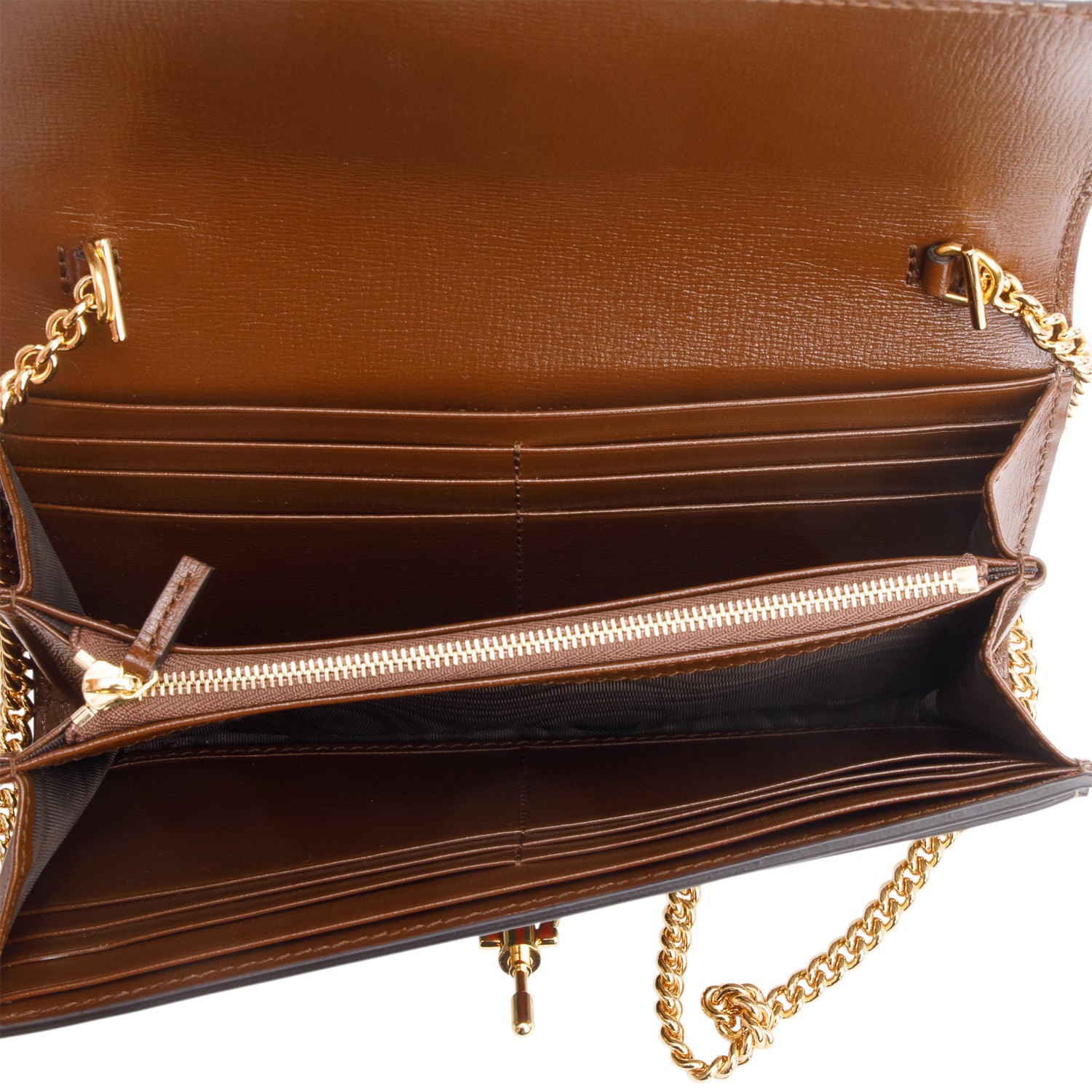 Gucci GG Supreme Web Jackie 1961 Wallet on Chain w/ Box