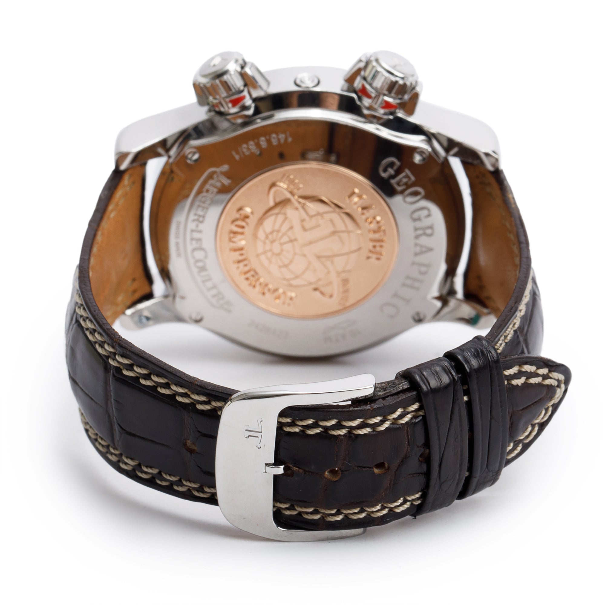 Jaeger LeCoultre Stainless Steel Master Compressor Geographic 41 MM Automatic Watch