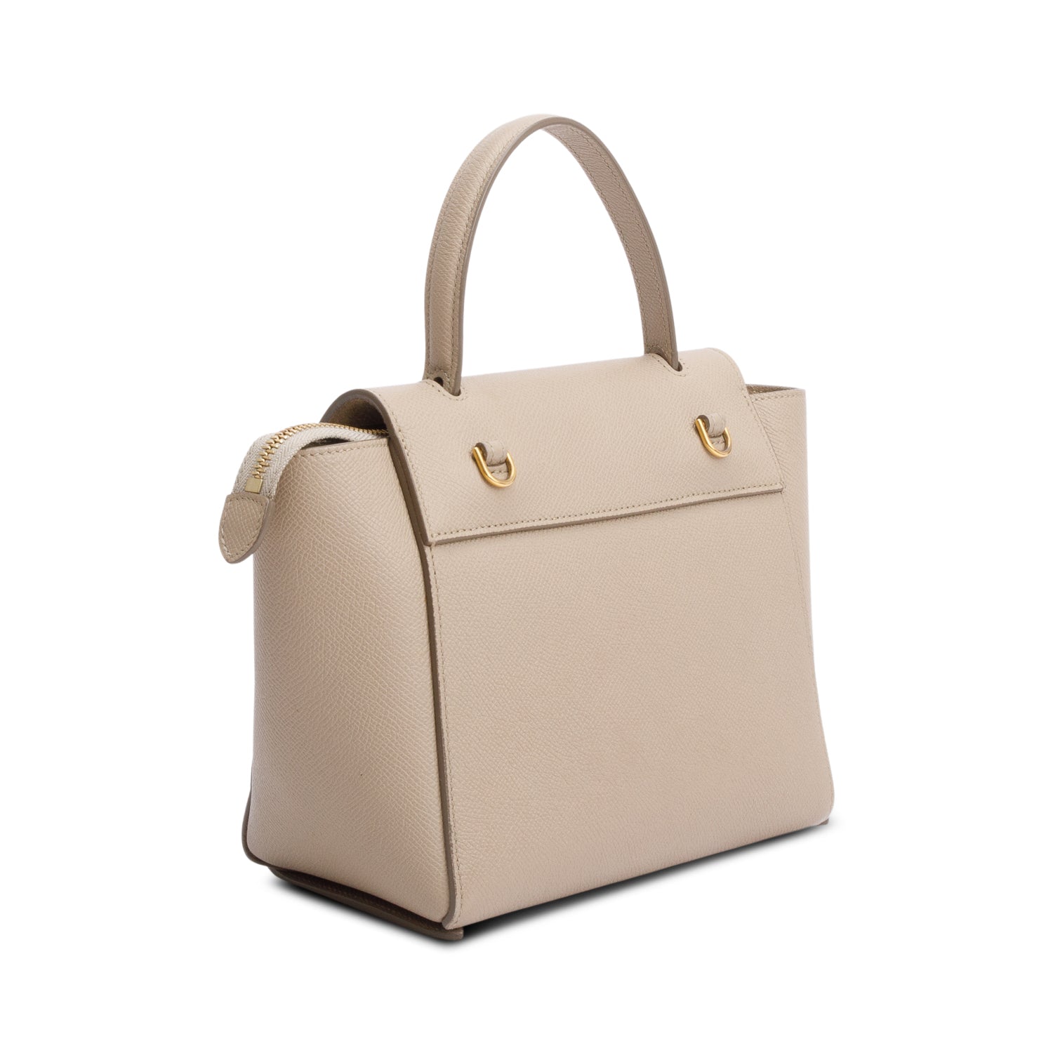 Celine Beige Grained Calfskin Leather Nano Belt Bag w/ Strap