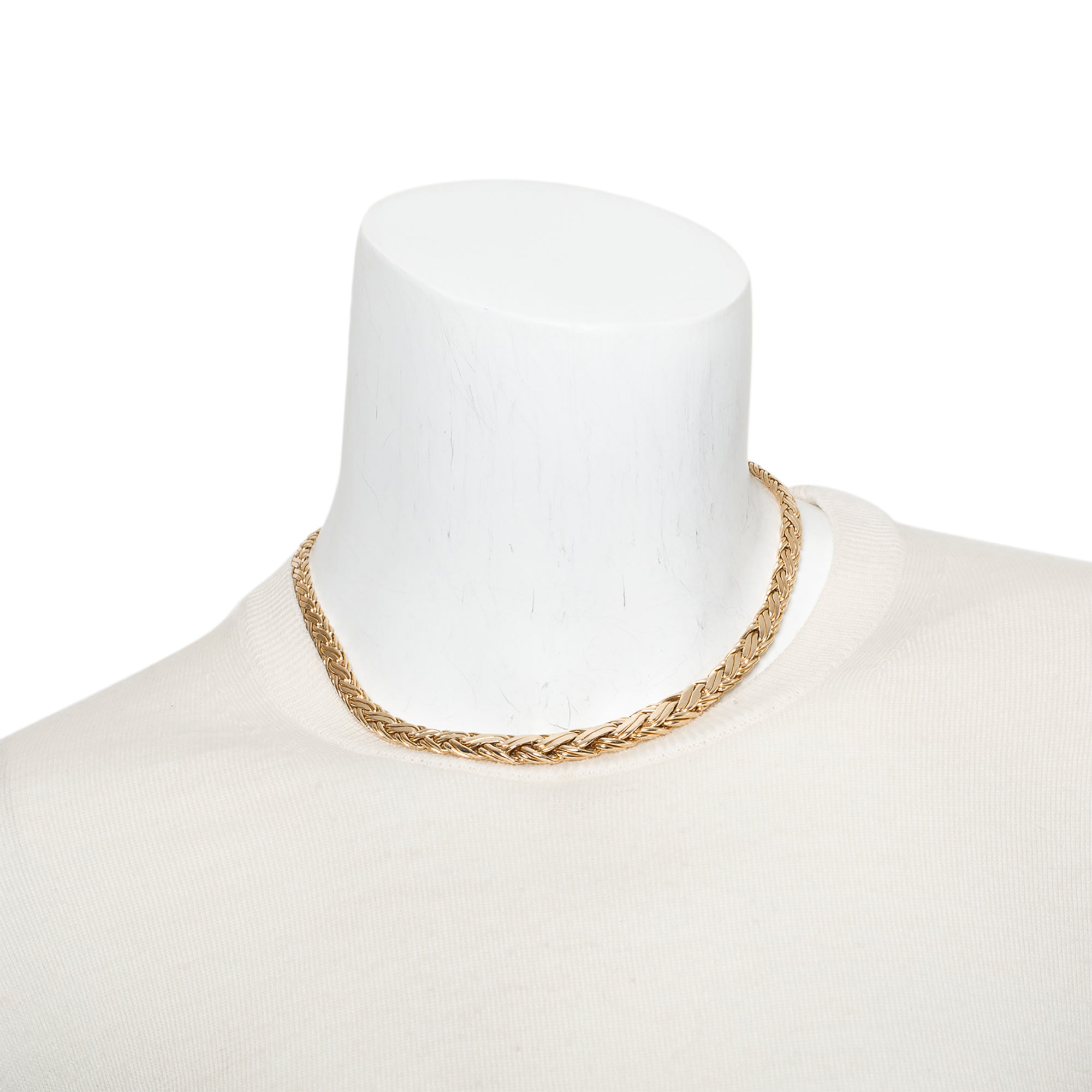 Tiffany & Co. Vintage 14k Yellow Gold Graduated Byzantine Necklace