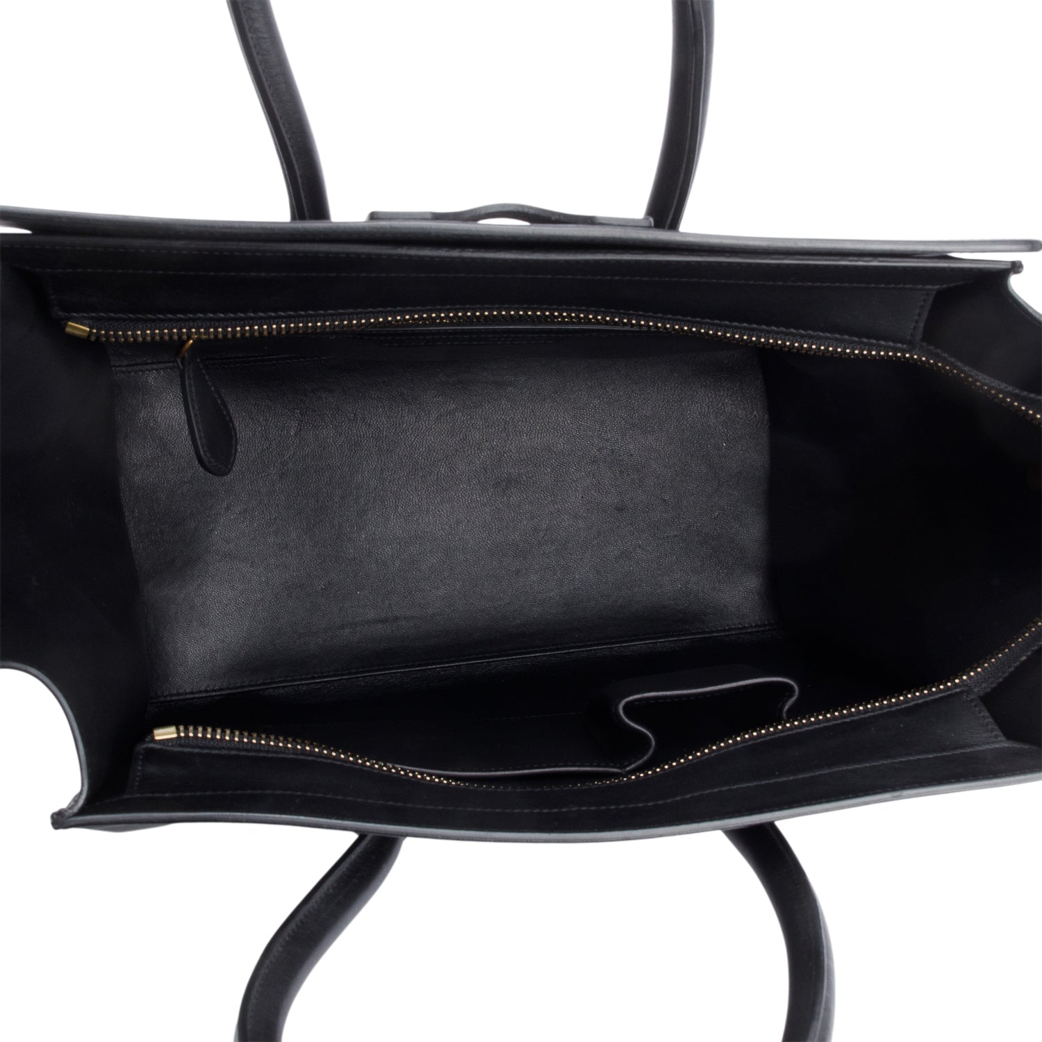 Celine Black Smooth Calfskin Leather Mini Luggage Tote