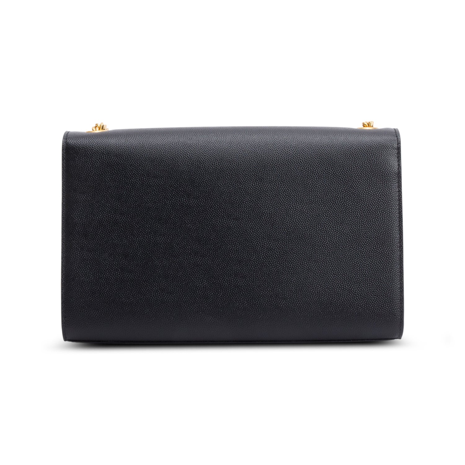 Saint Laurent 2022 Black Grain De Poudre Leather Medium Classic Monogram Kate Tassel Chain Bag w/ Box