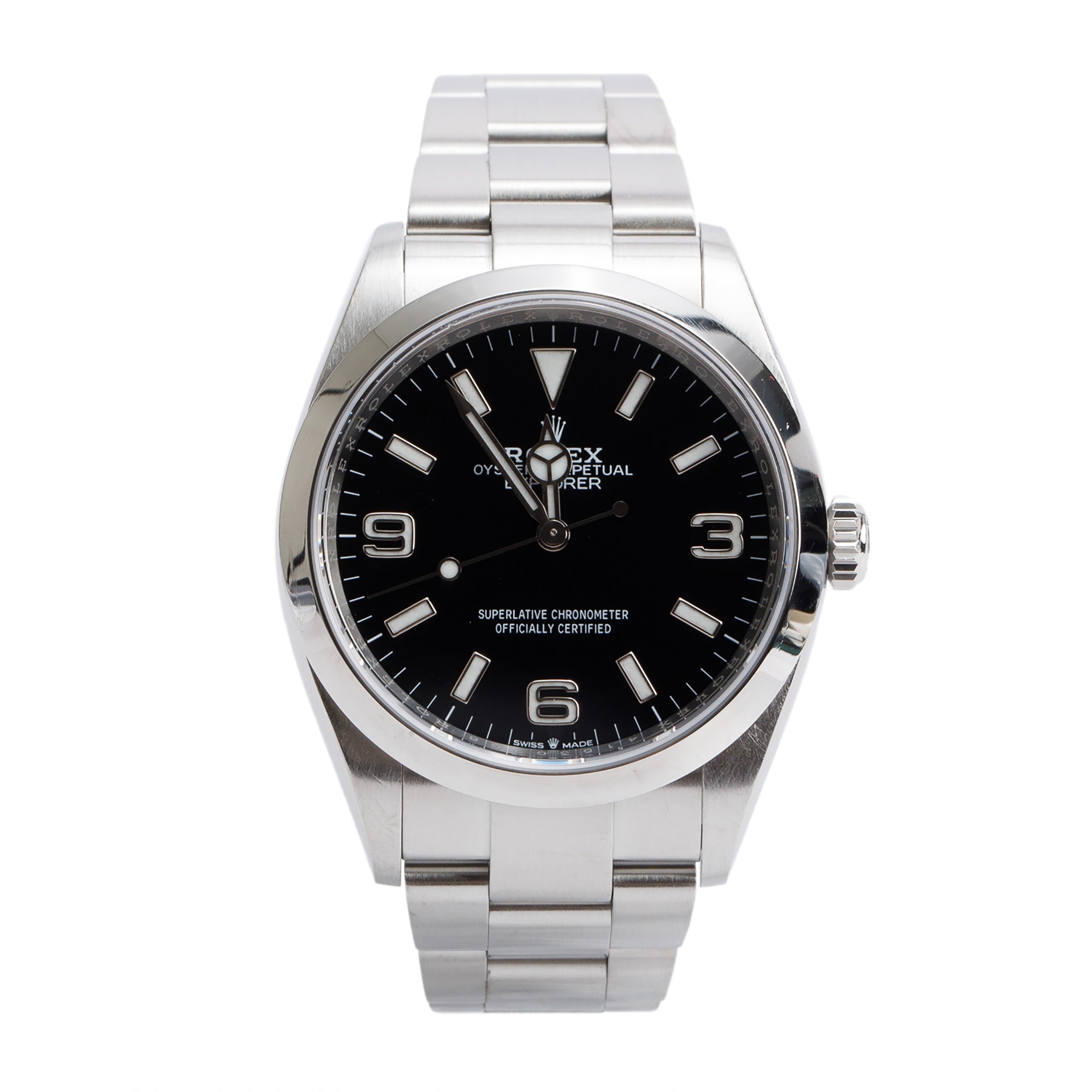 Rolex Stainless Steel Black Dial Oyster Perpetual Explorer 36 MM Watch 124270 w/ Box
