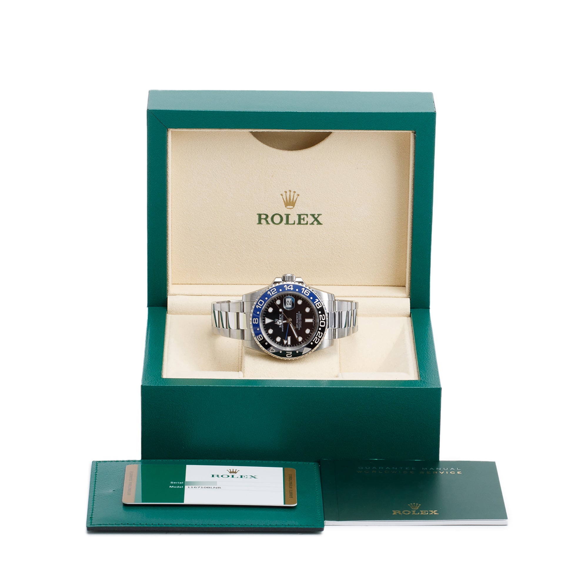 Rolex Stainless Steel GMT-Master II "Batman" 40 MM Watch 116710BLNR w/ Box & Papers