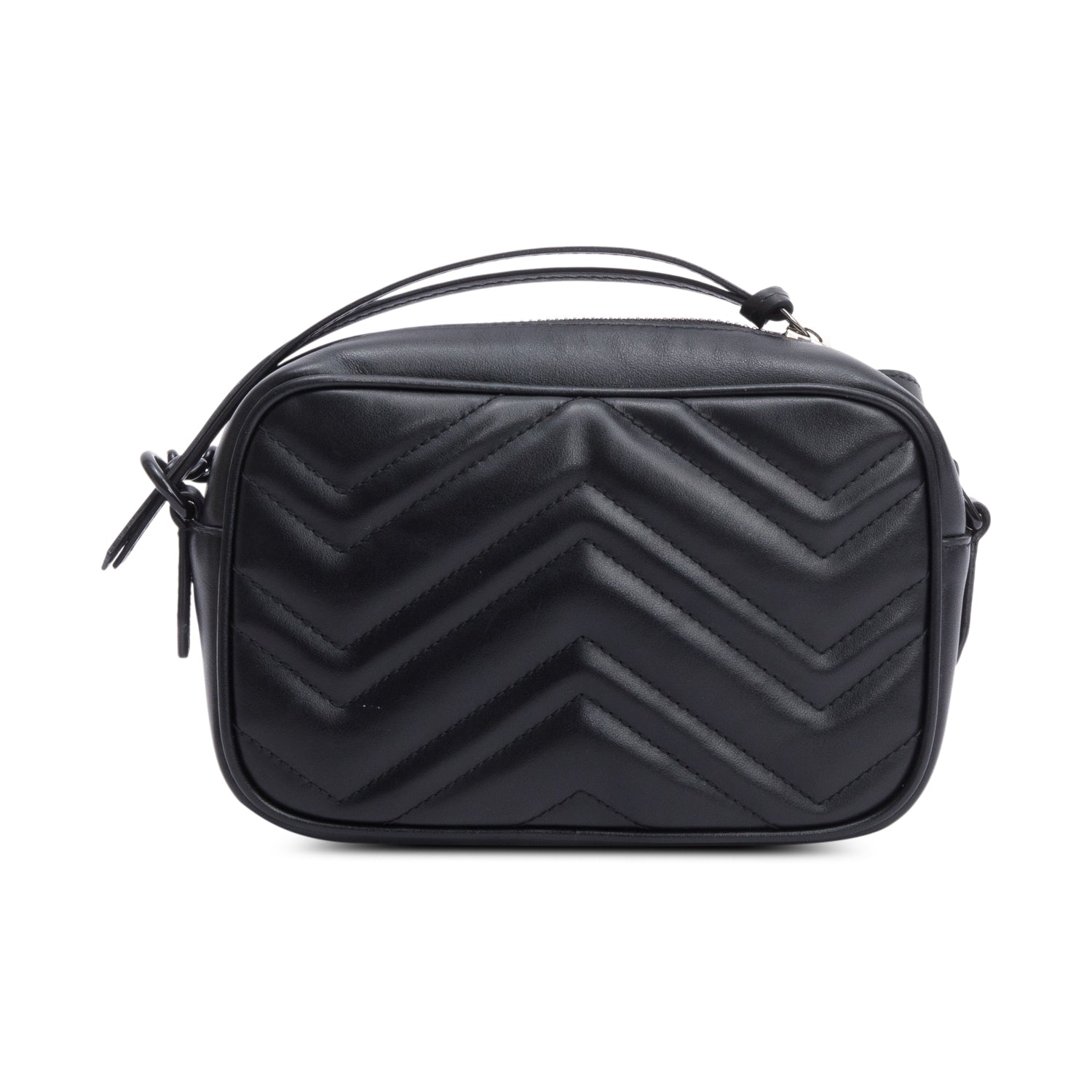 Gucci Black GG Marmont Matelasse Mini Camera Bag w/ Box