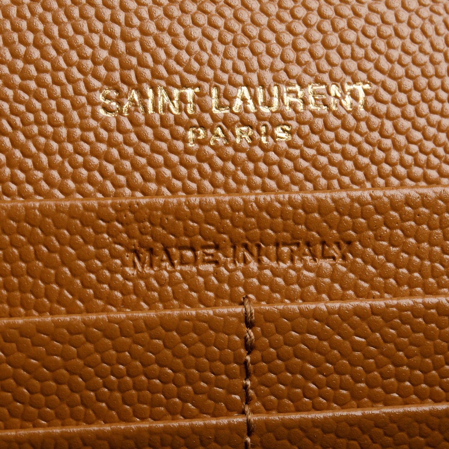 Saint Laurent Brown Cassandre Matelasse Envelope Chain Wallet w/ Box